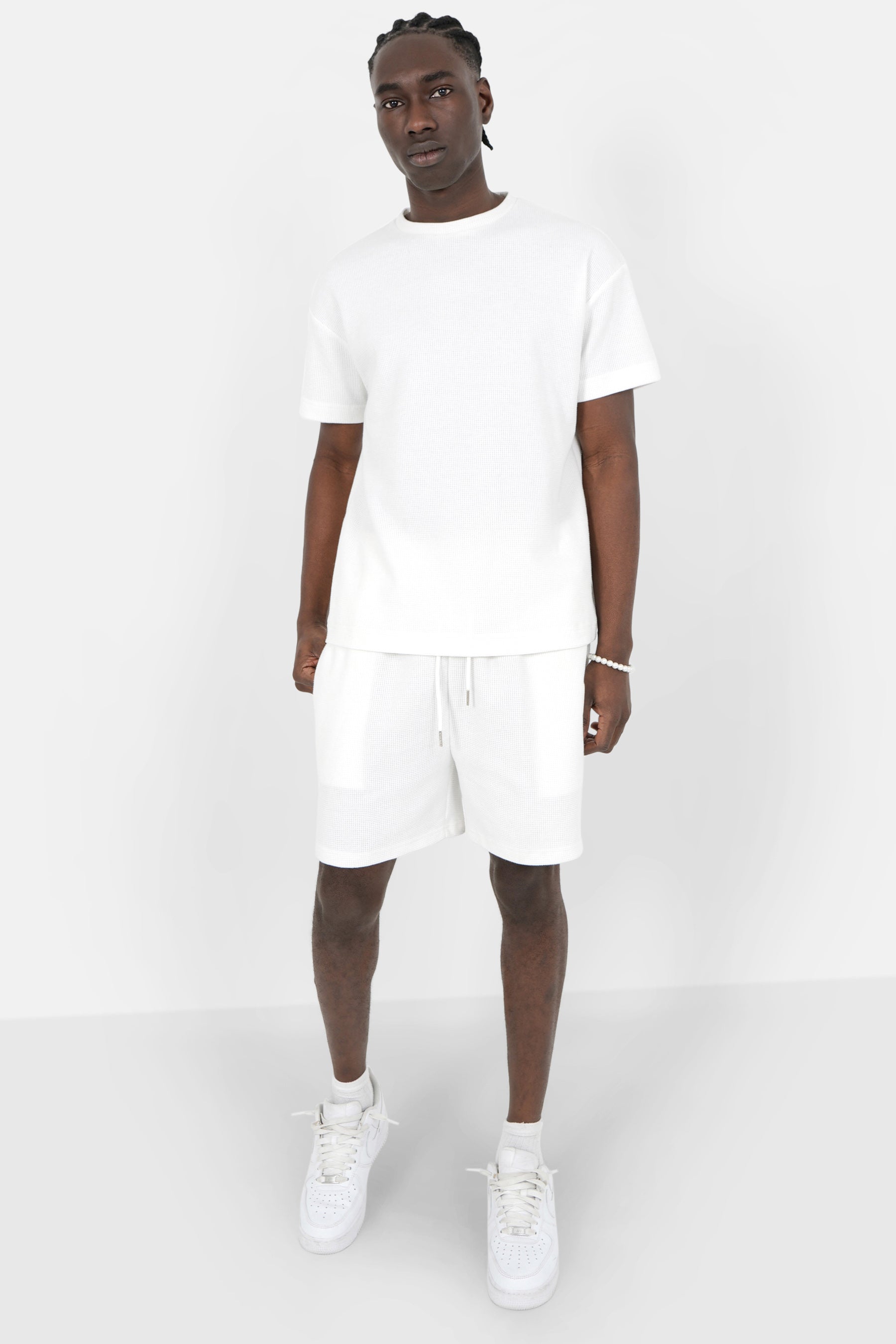 T-shirt gaufré Blanc