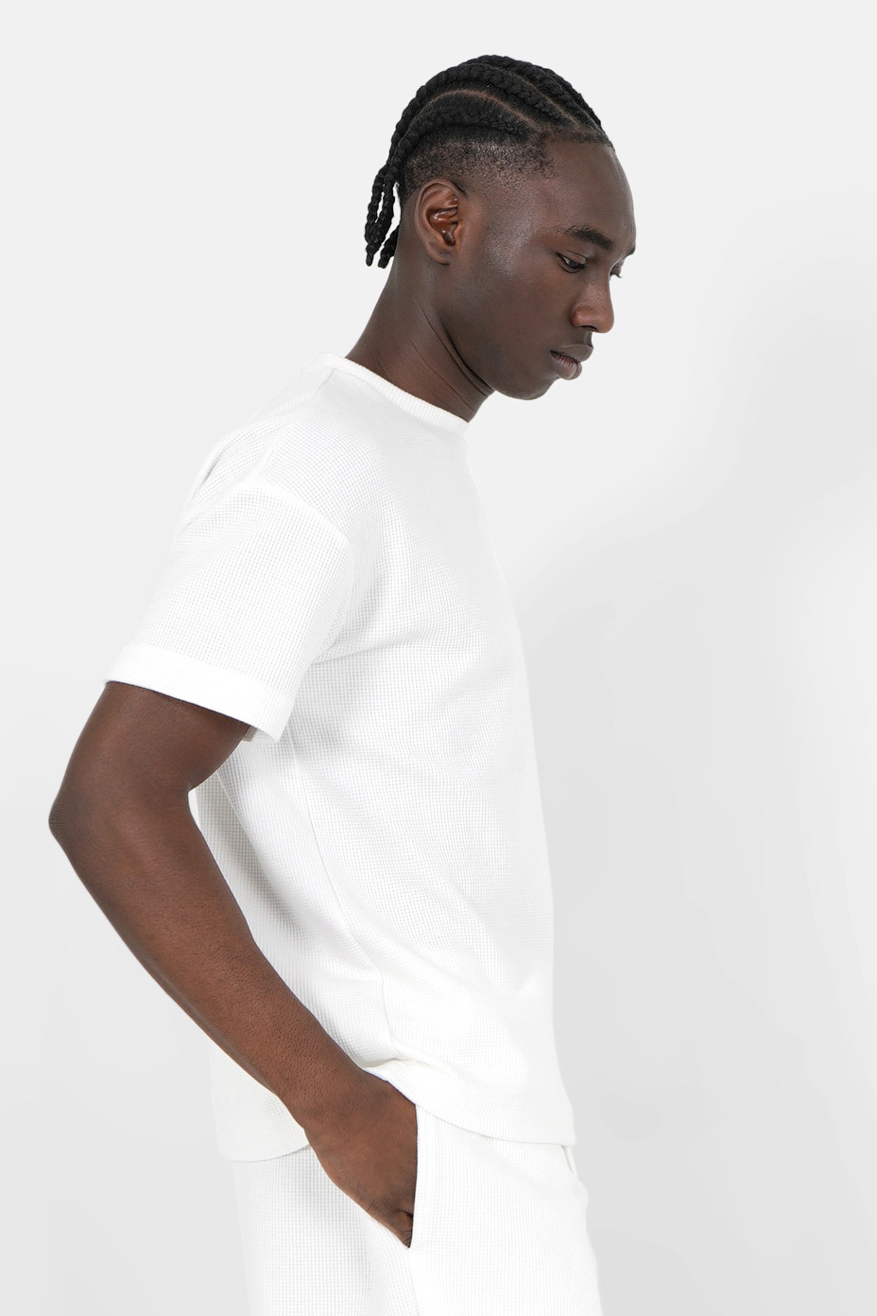 T-shirt gaufré Blanc