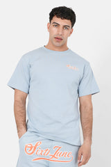 Retro logo t-shirt light Blue