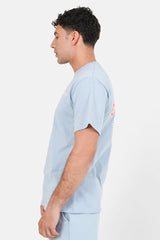 T-shirt rétro logo bleu clair