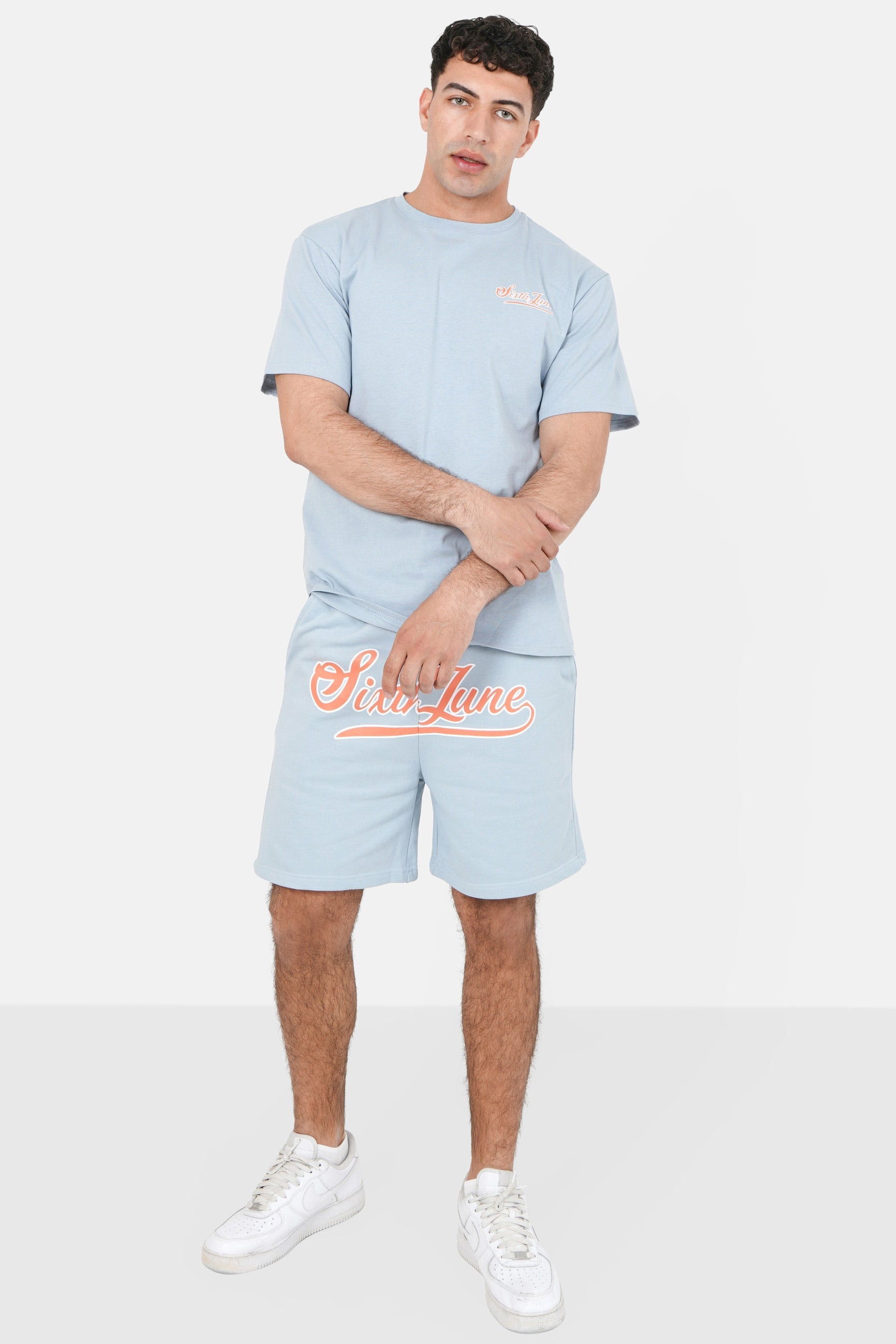 Retro logo shorts Blue