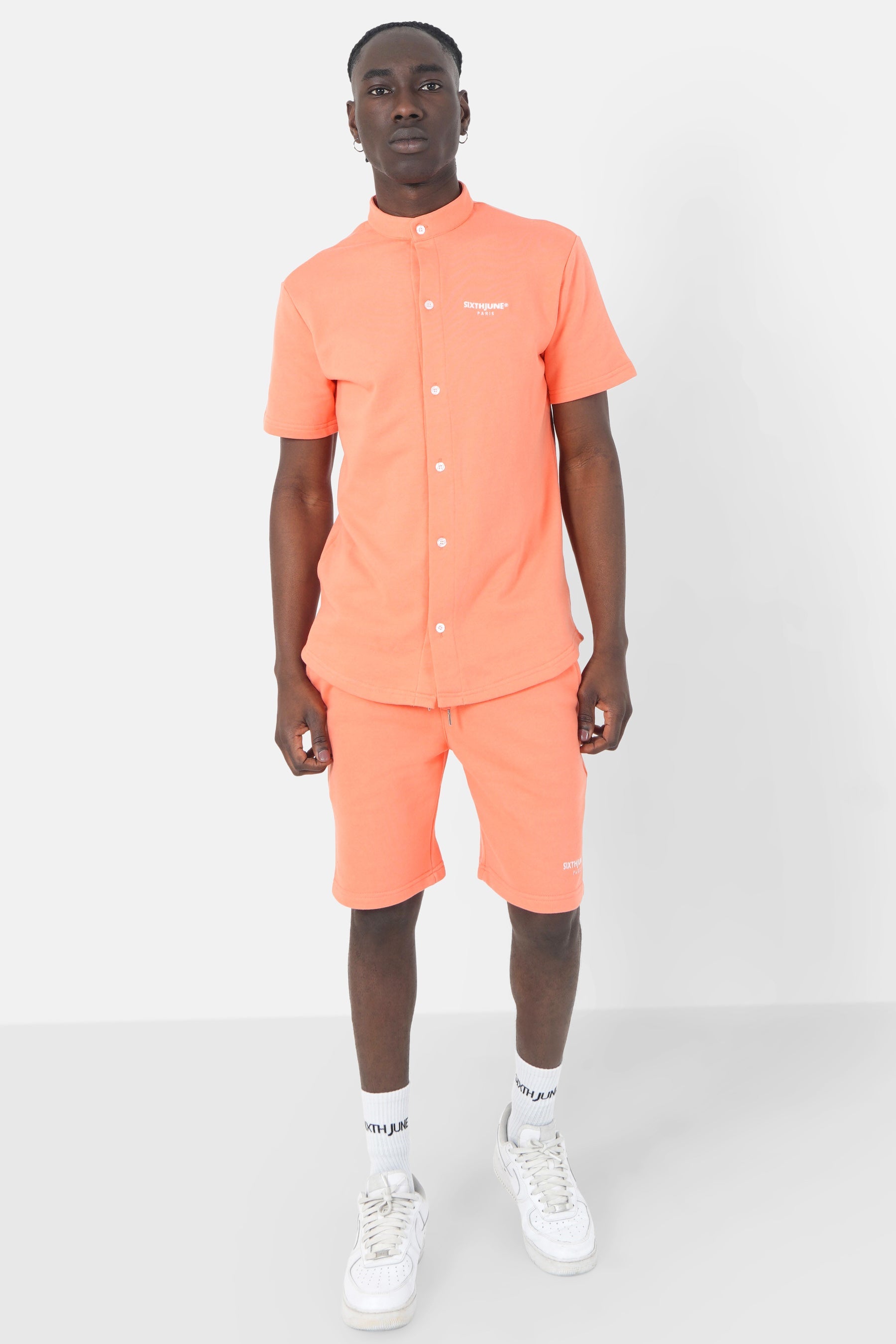 Embroidered polo shirt Orange