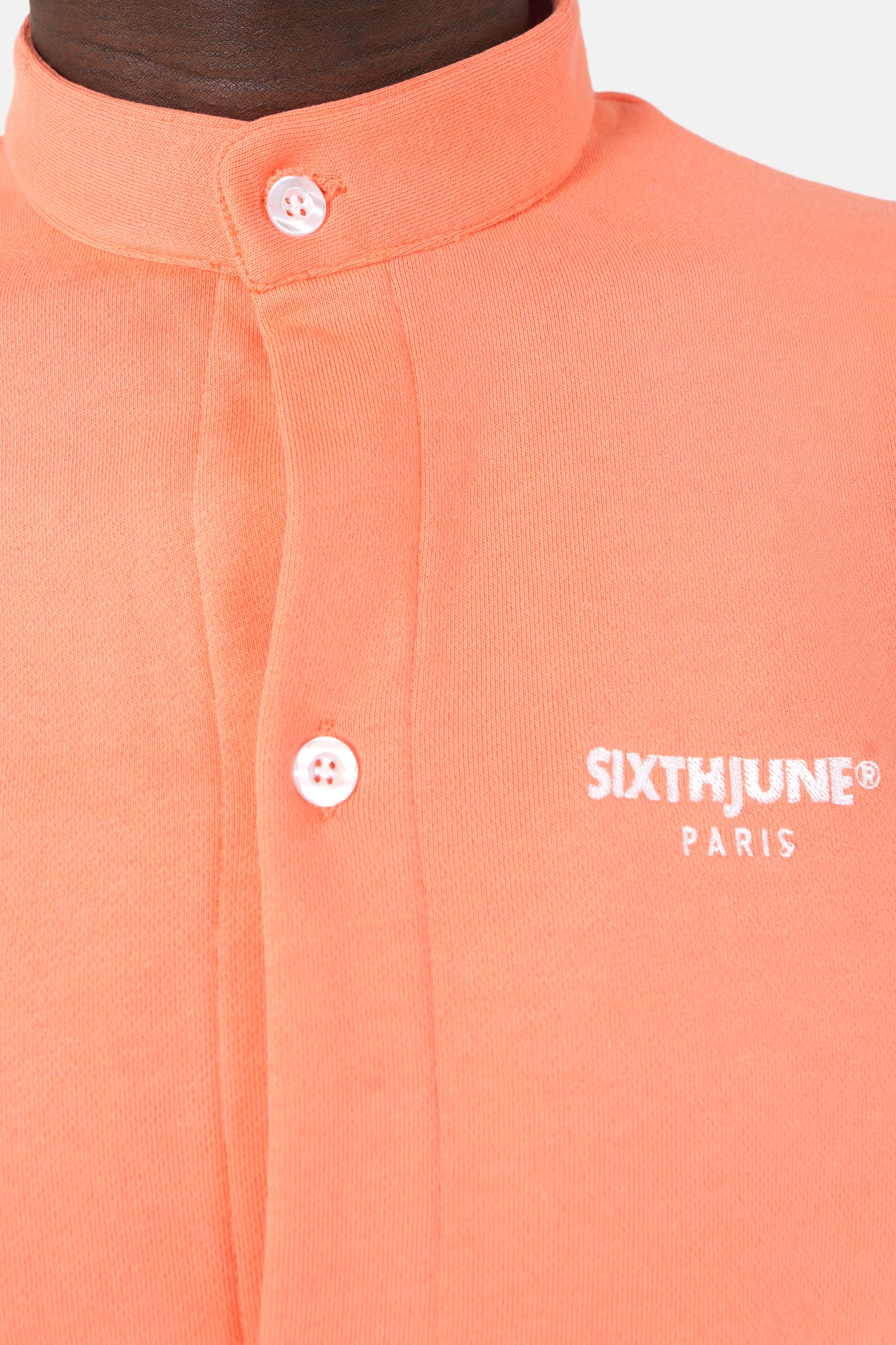 Embroidered polo shirt Orange
