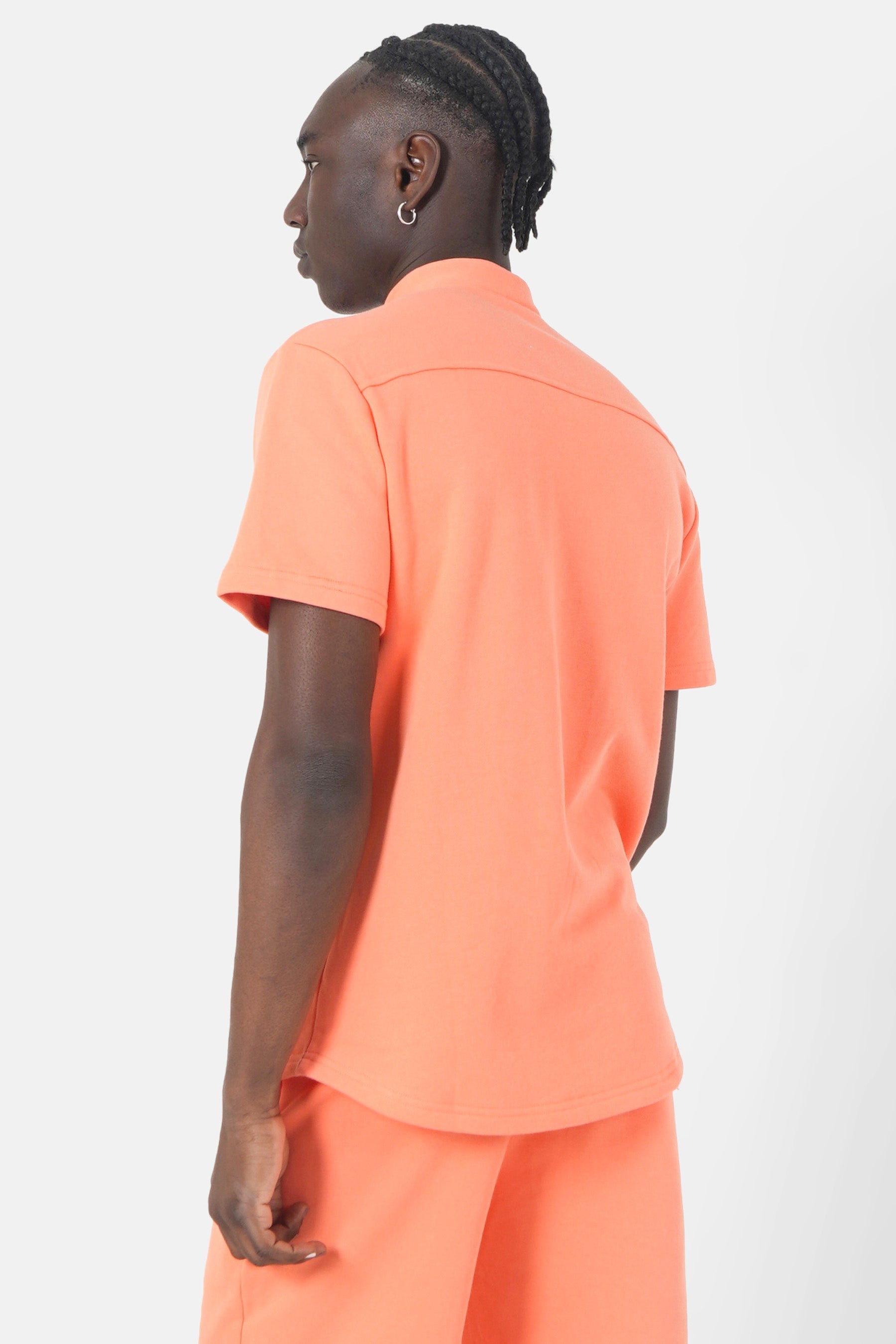 T-shirt boutons brodé Orange