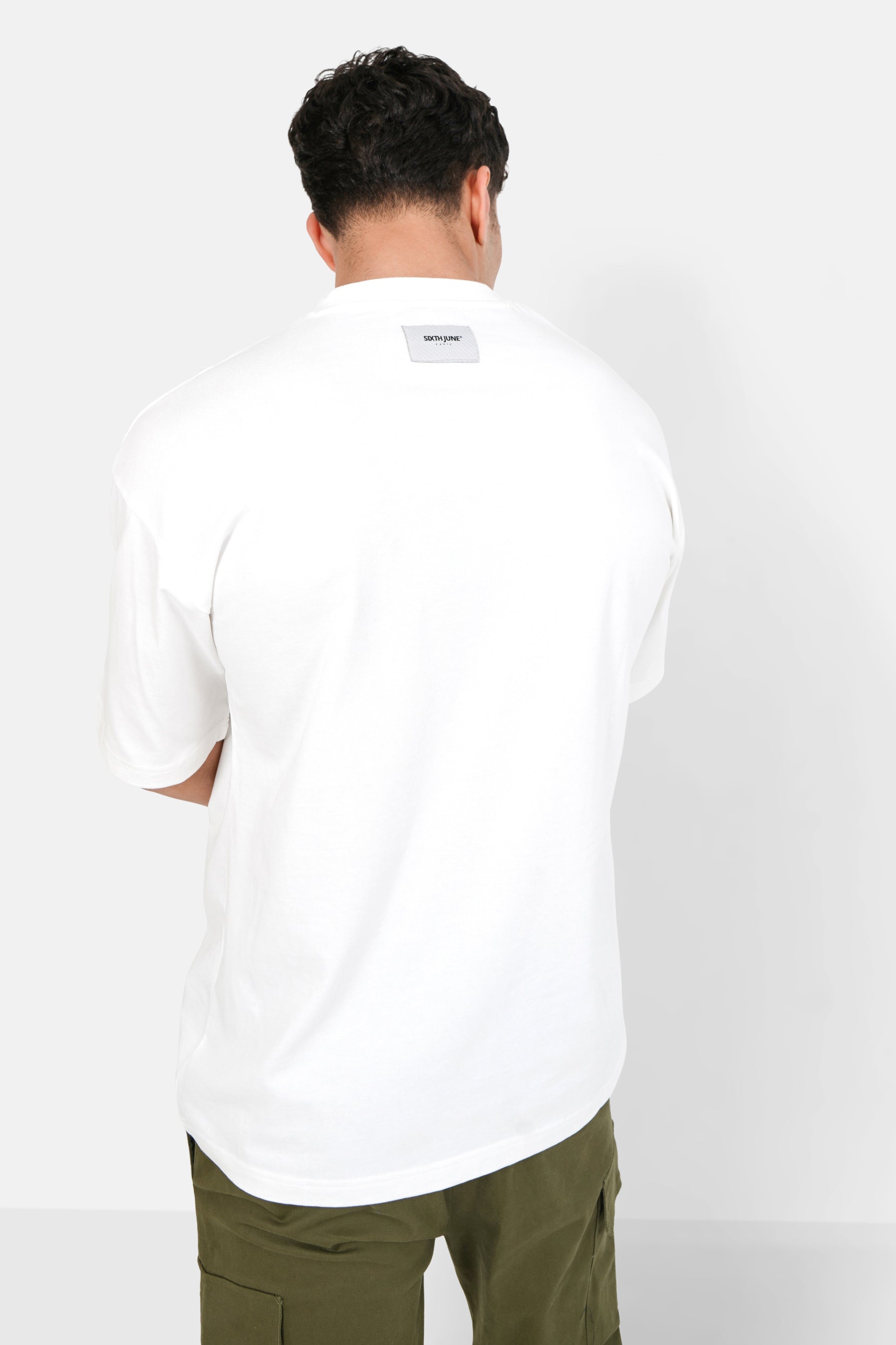 Gothic-Zahlen-T-Shirt Weiß