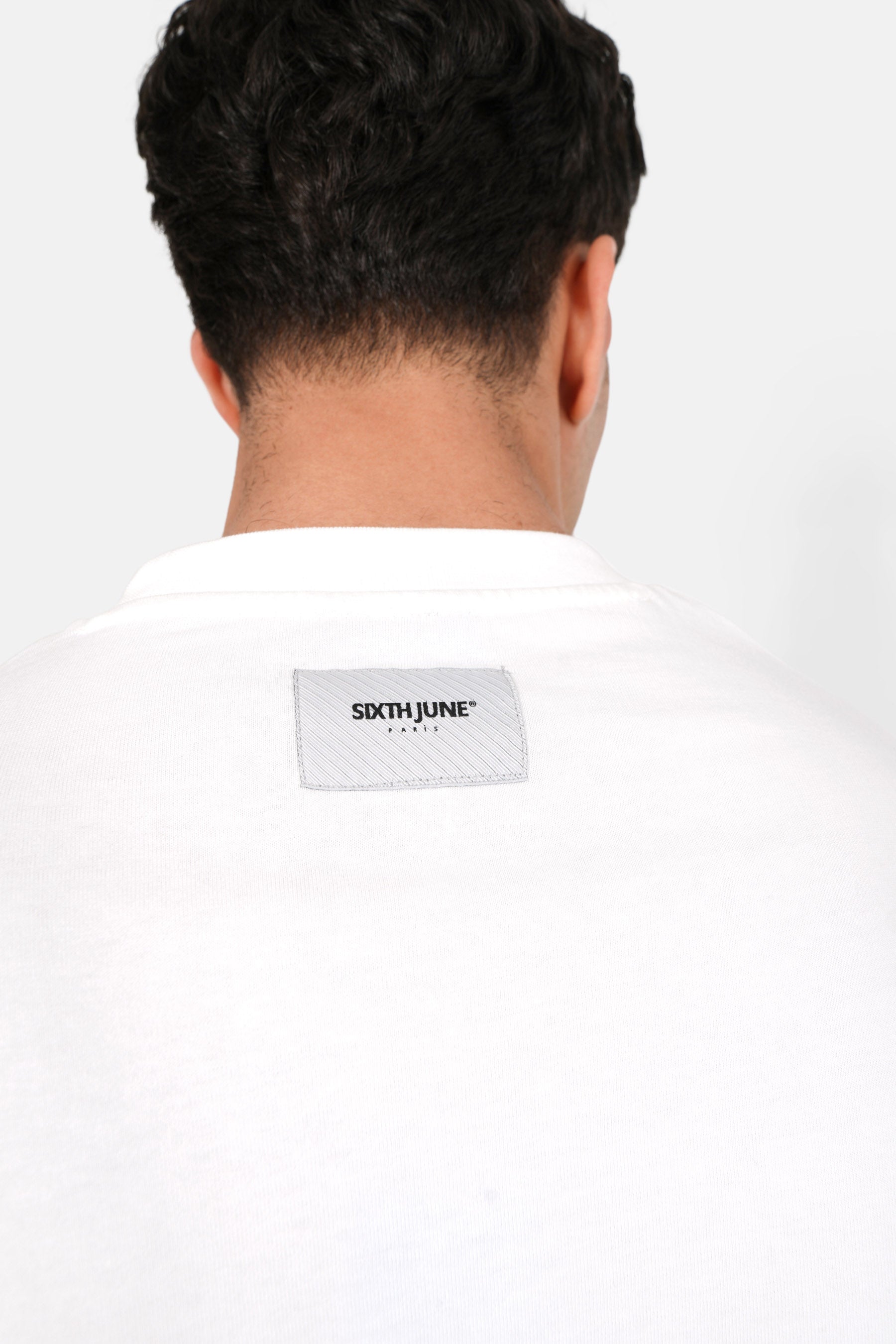 Gothic-Zahlen-T-Shirt Weiß