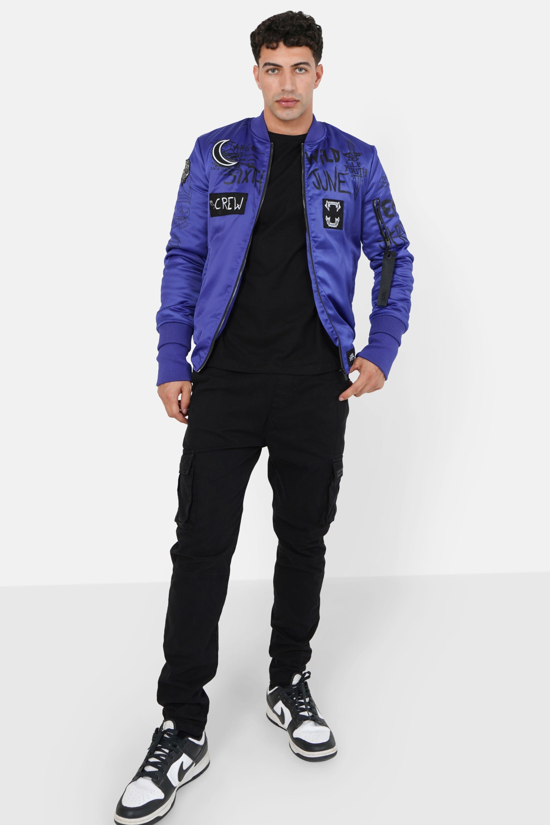 Veste imprimé Crew Bleu foncé