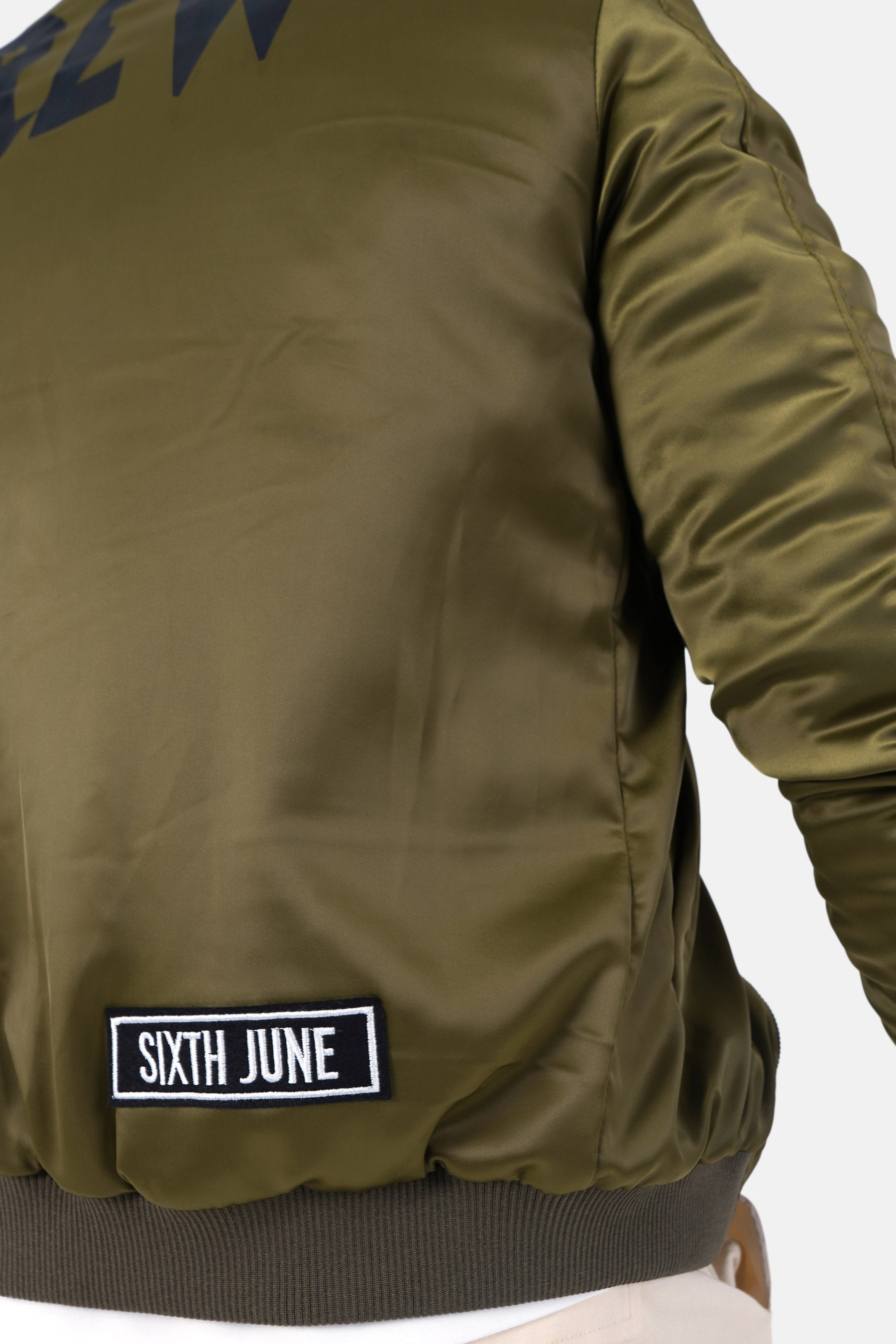 Sixth June - Bomber imprimé Crew Vert kaki