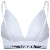 Sixth June - Brassière bretelles bande logo blanc