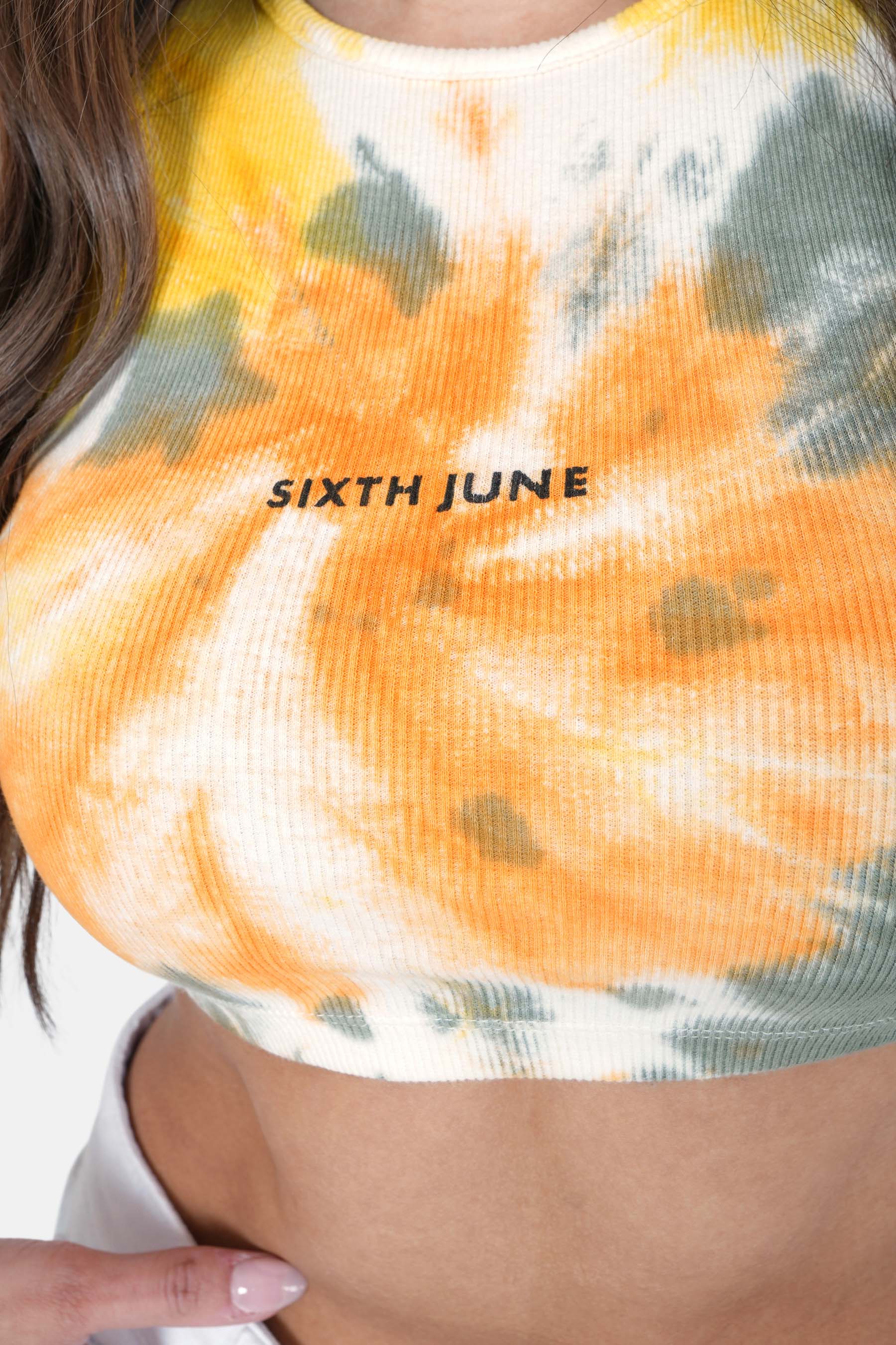 Top court tie dye spiral Orange