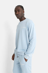 Sixth June - Sweatshirt soft logo brodé Bleu