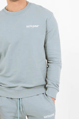Sixth June - Sweatshirt soft logo brodé Bleu clair