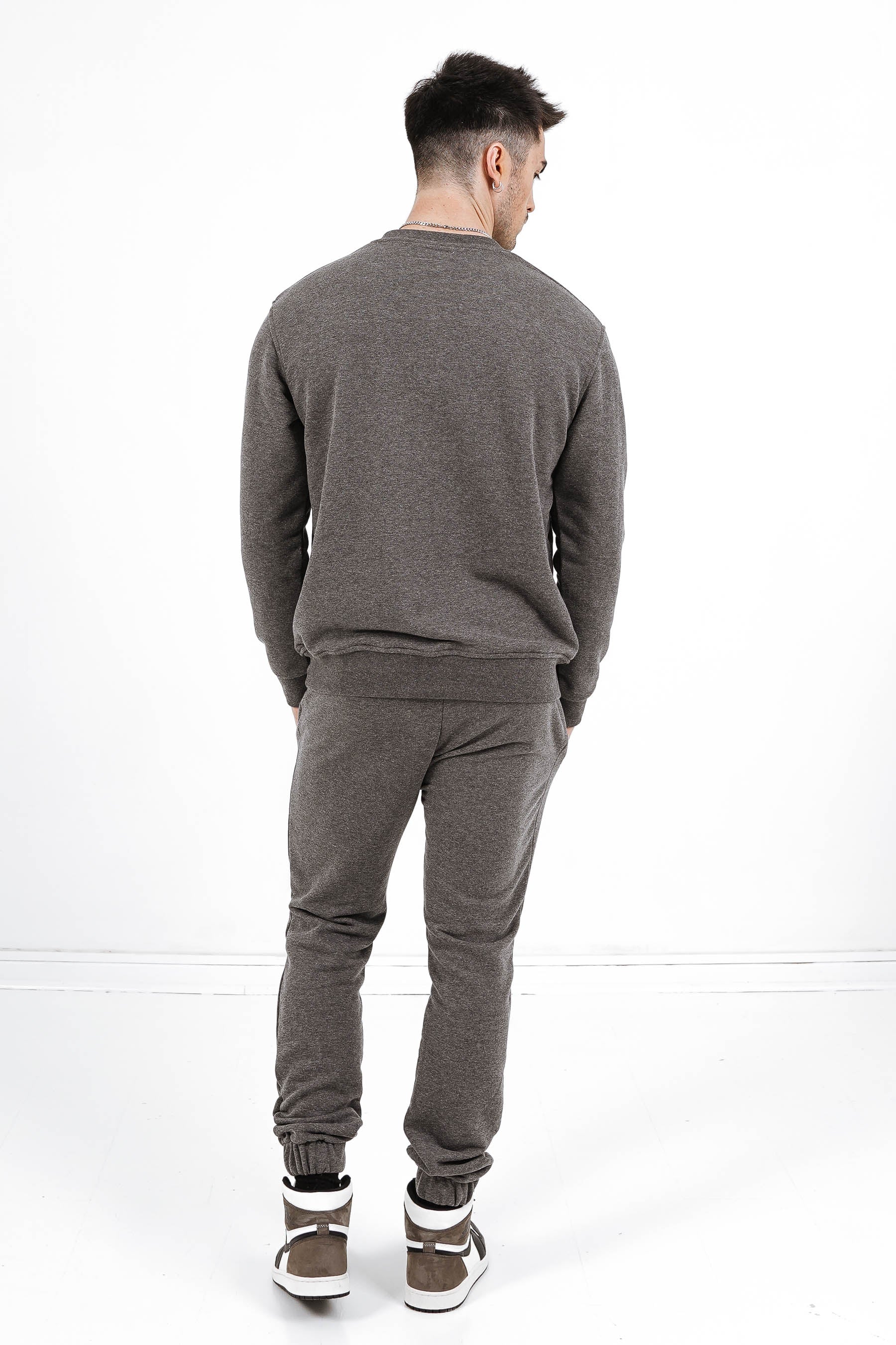 Sixth June - Jogging + sweat logo brodé Gris foncé