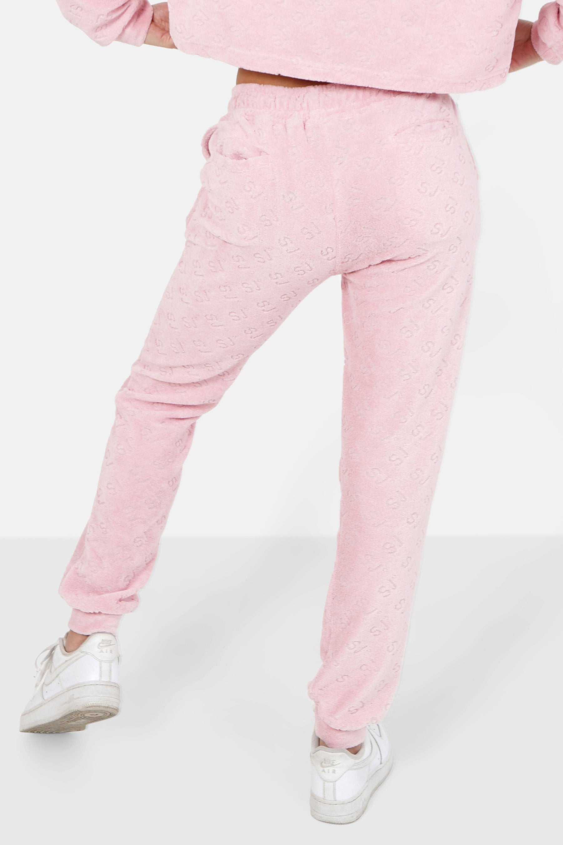 Monogram towel joggers Pink