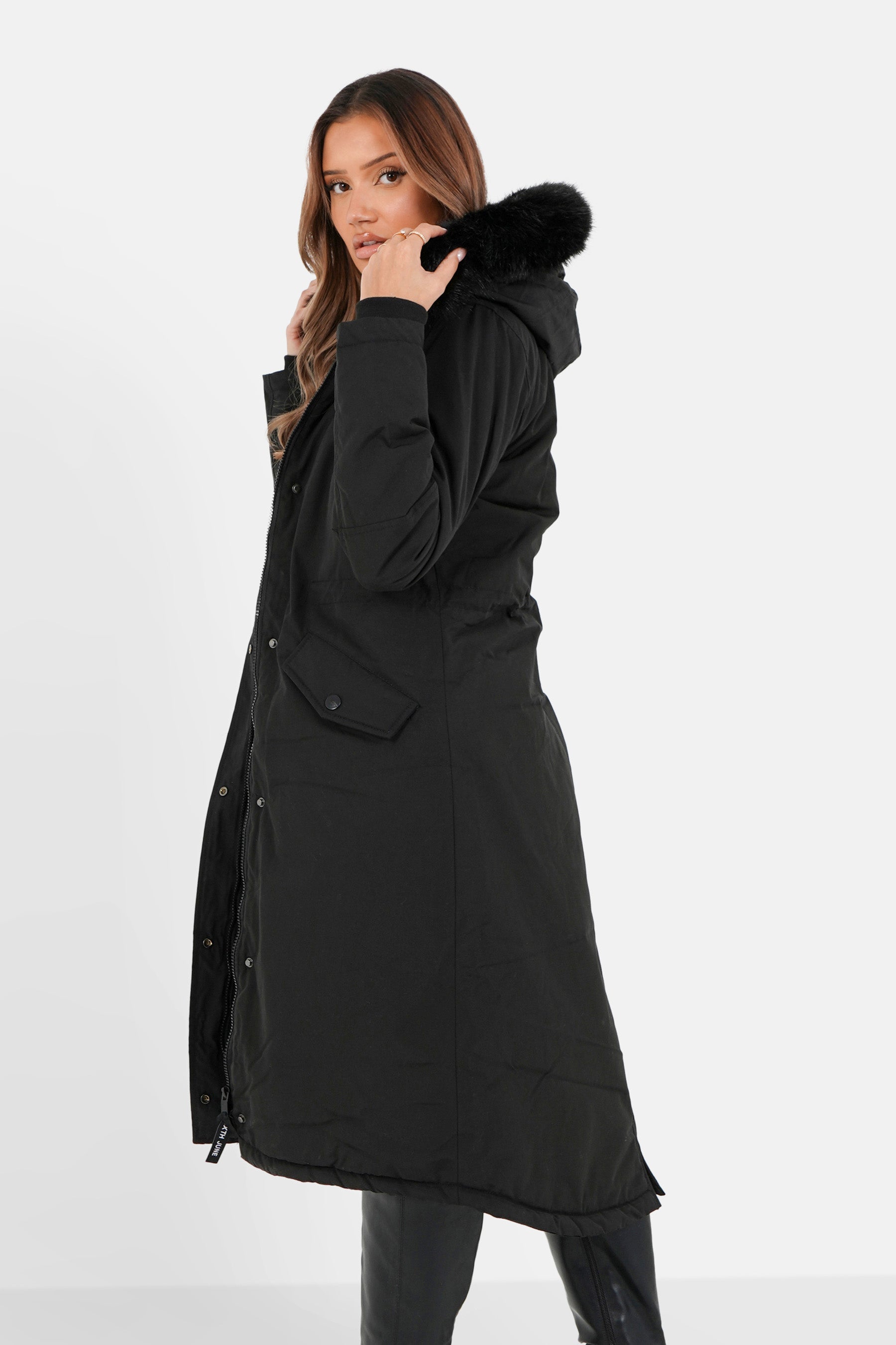 Sixth June - Parka longue intérieur polaire Noir