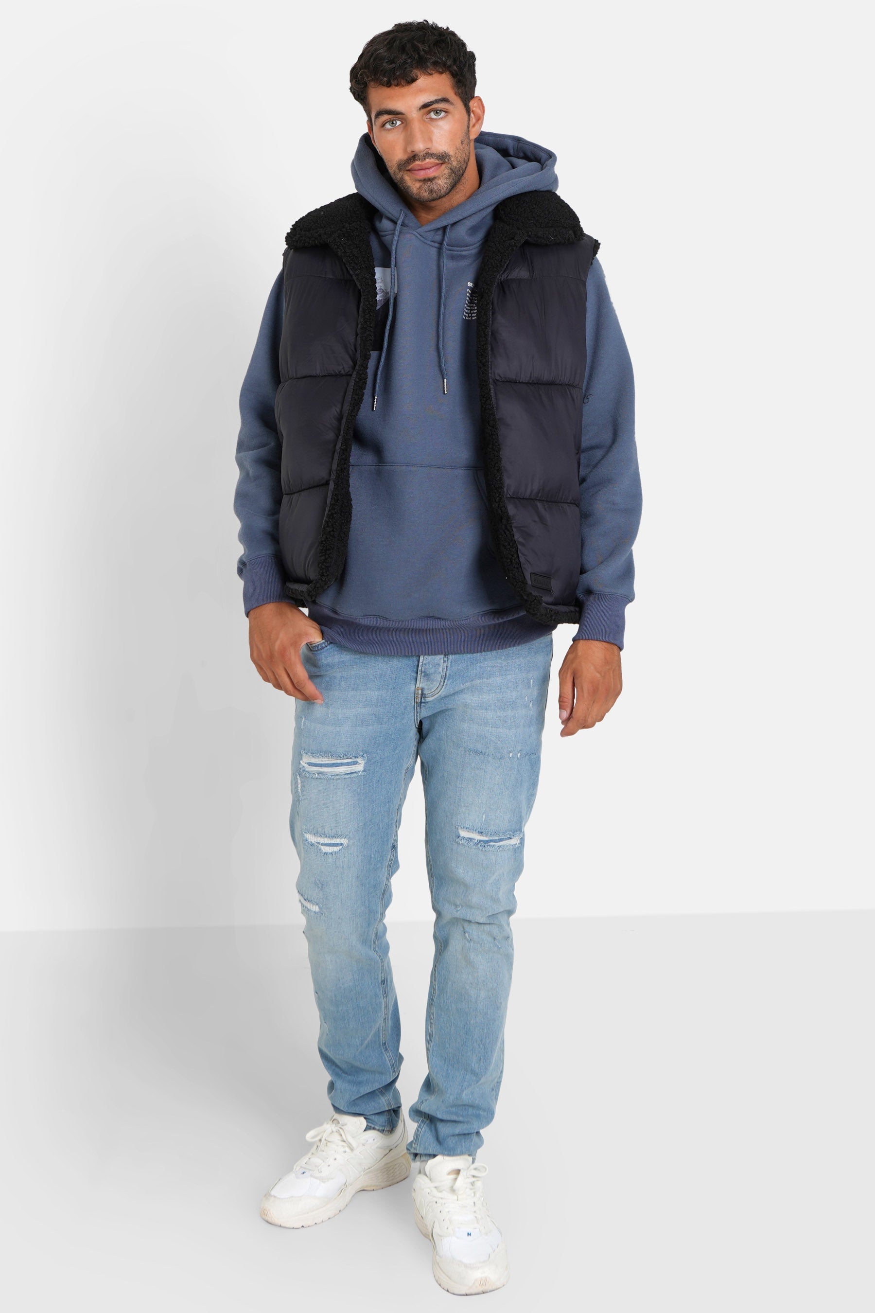 Sixth June - Doudoune sans manches reversible sherpa Noir