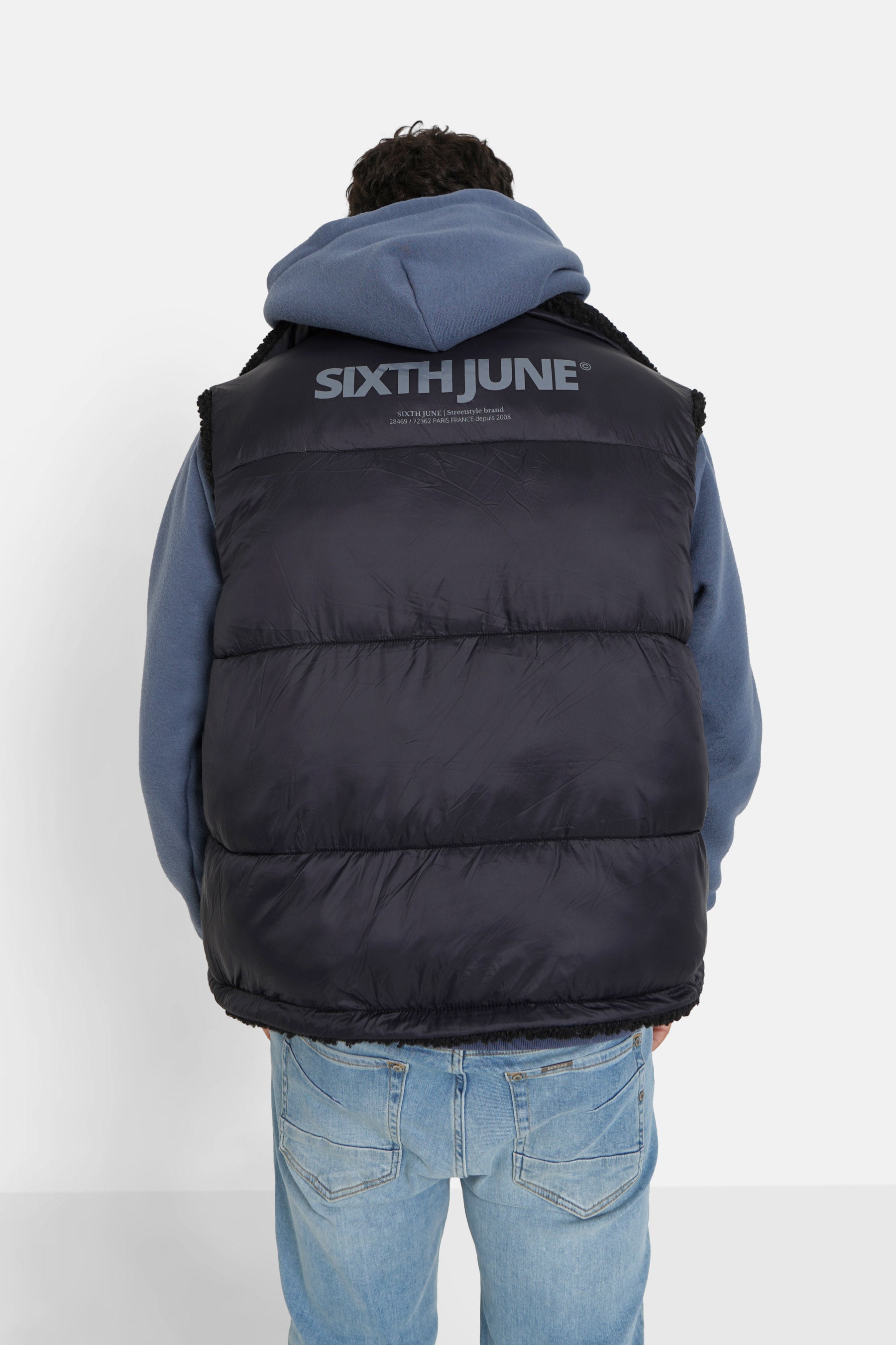 Sixth June - Doudoune sans manches reversible sherpa Noir