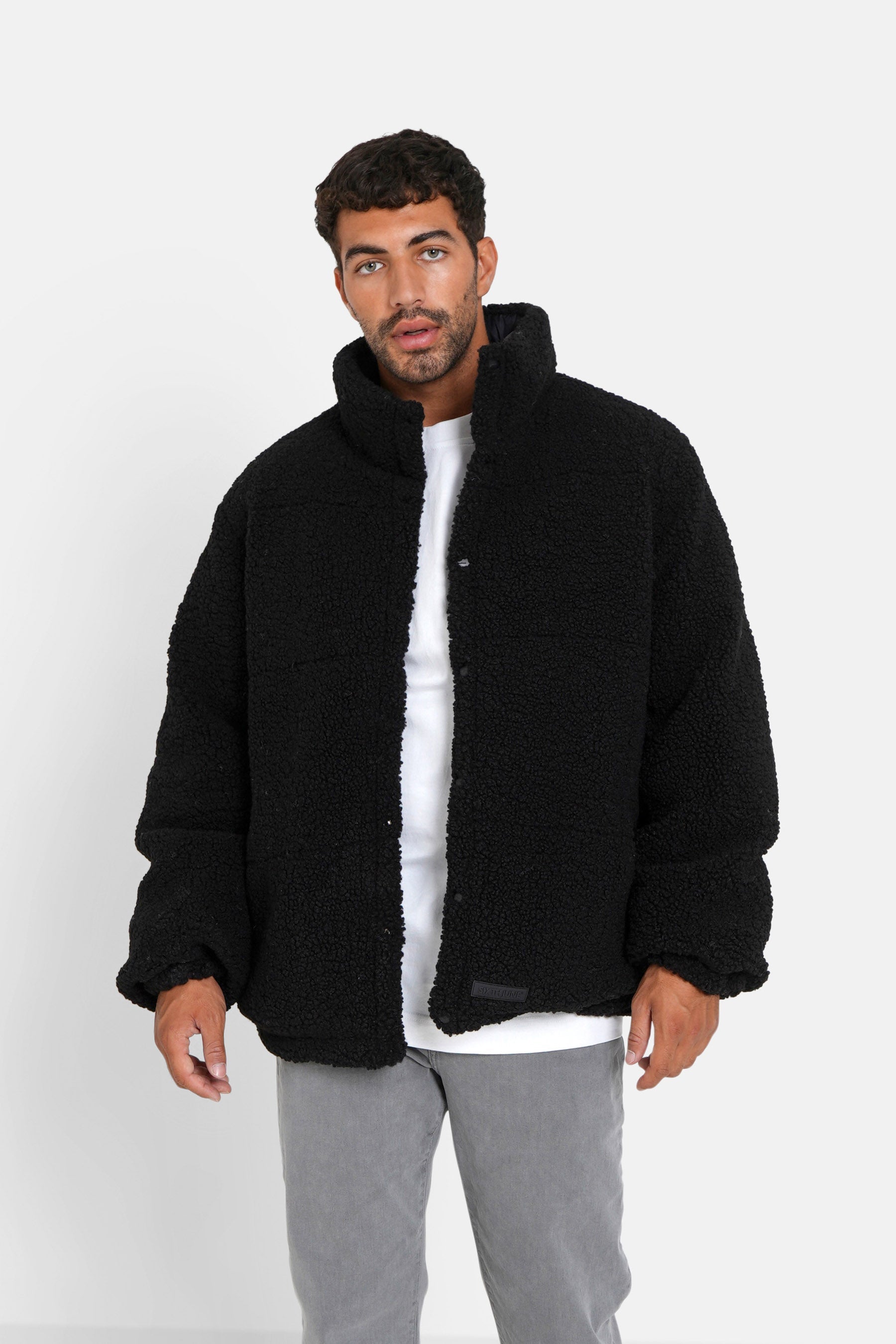 Sixth June - Doudoune courte réversible sherpa Noir