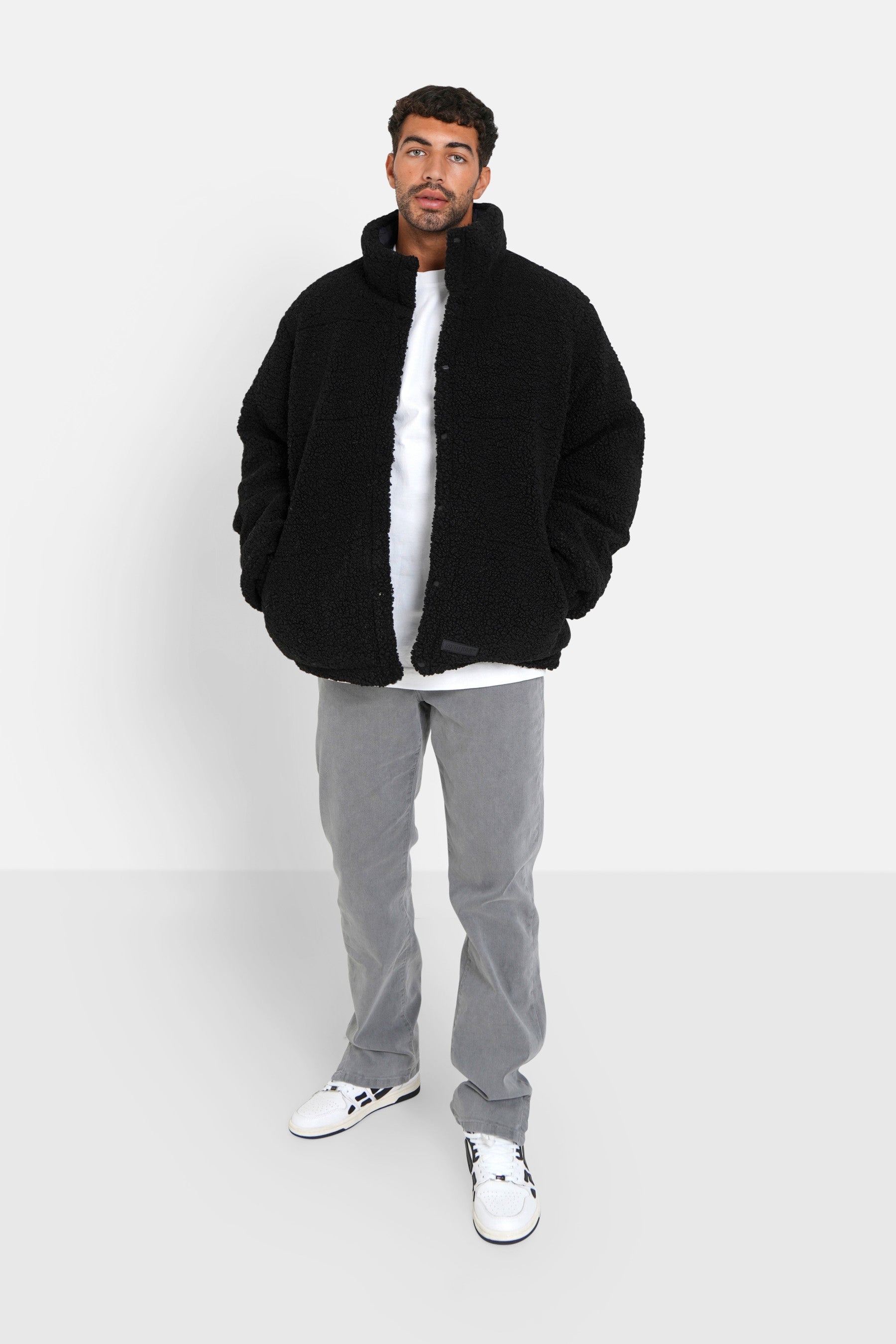 Sixth June - Doudoune courte réversible sherpa Noir