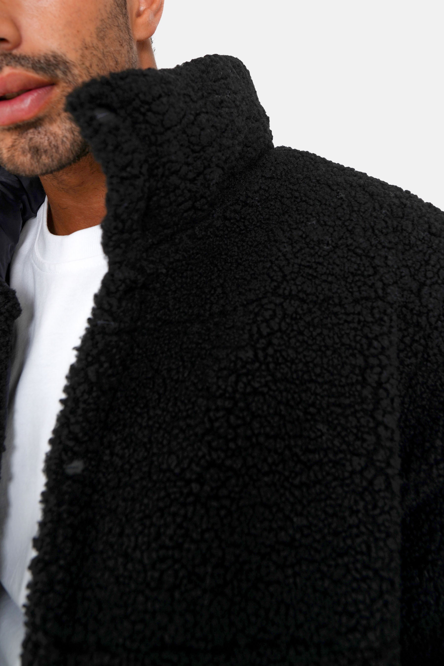 Sixth June - Doudoune courte réversible sherpa Noir