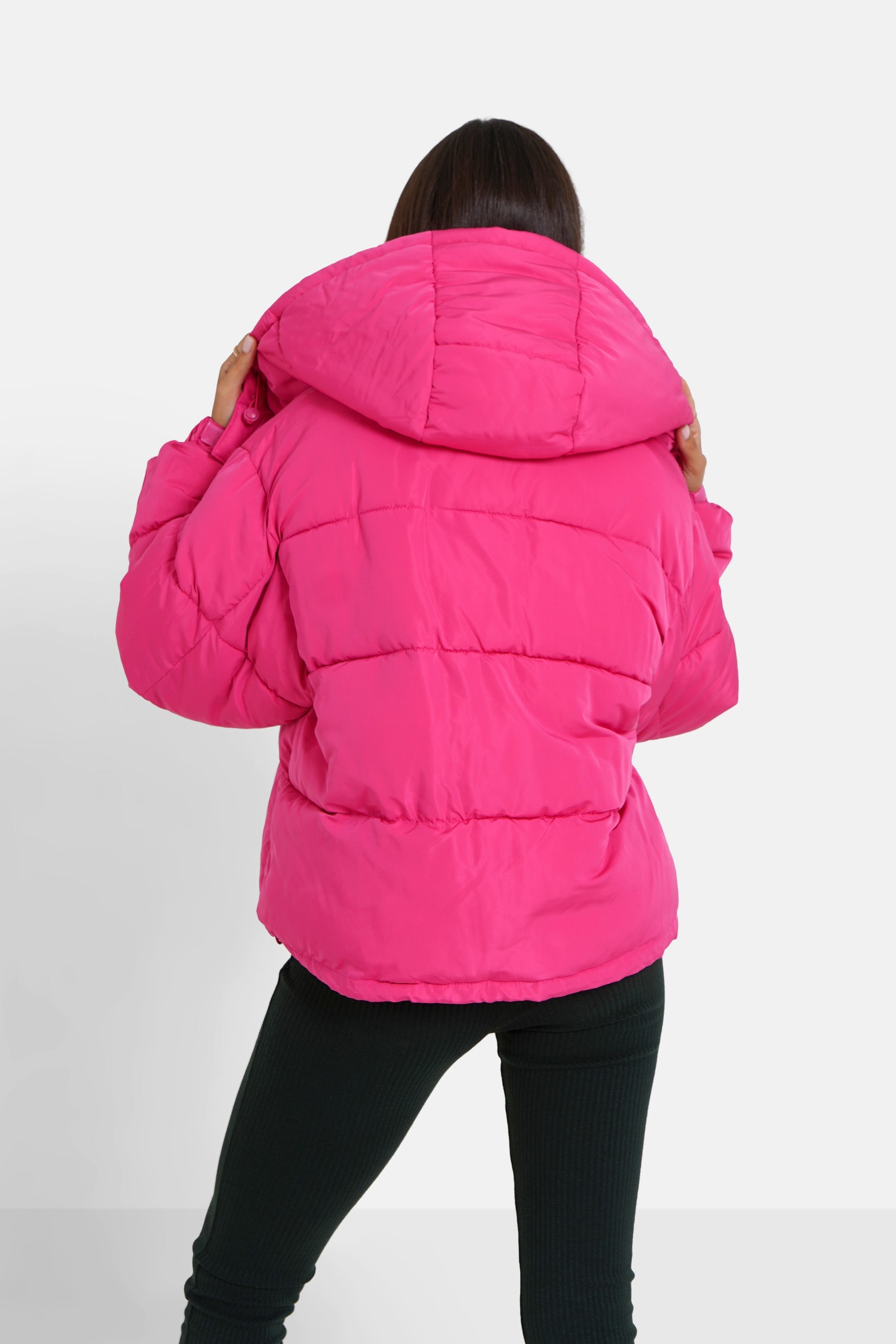 Padded short puffer hood Pink – Sixth June