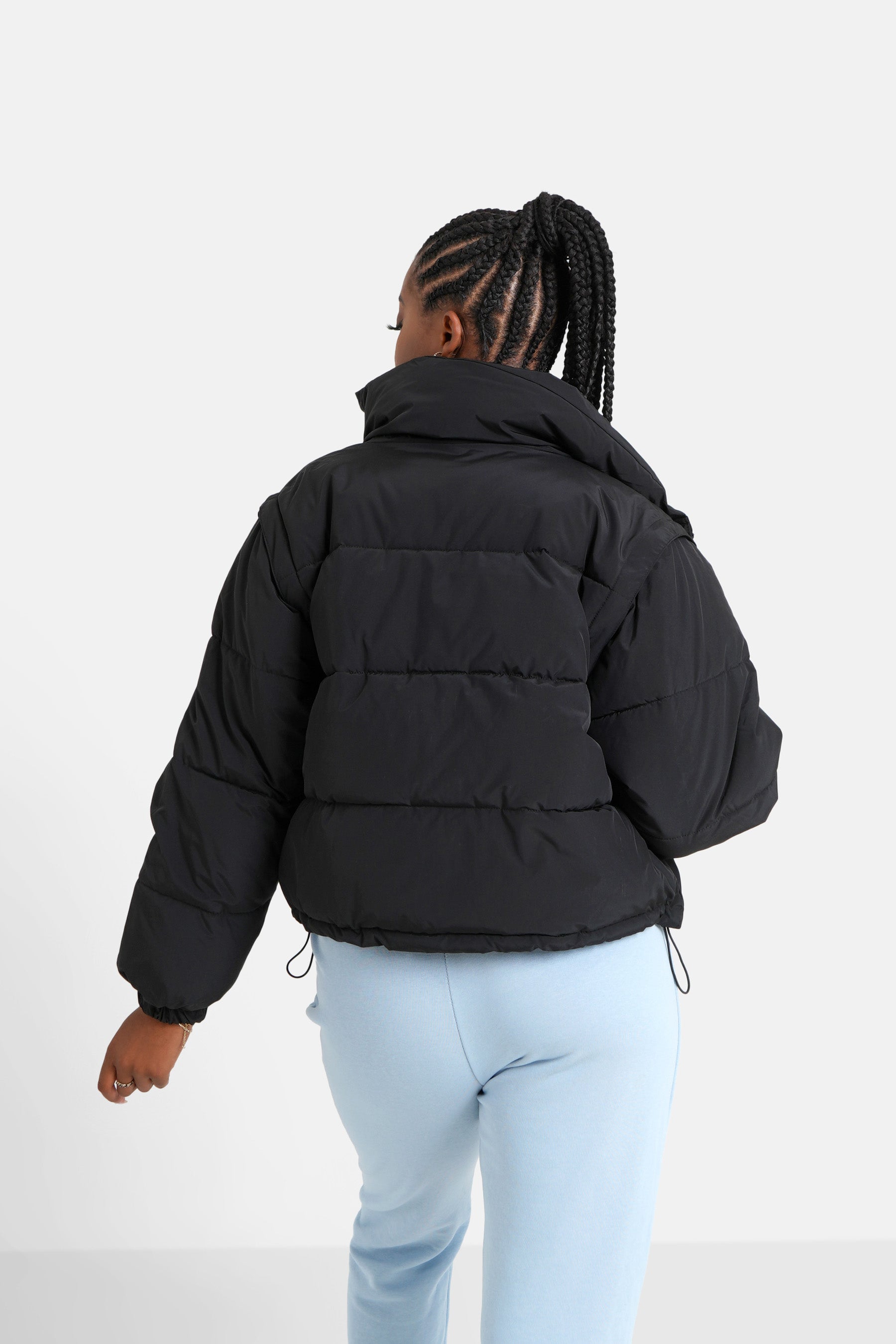 Sixth June - Doudoune courte manches amovibles Noir