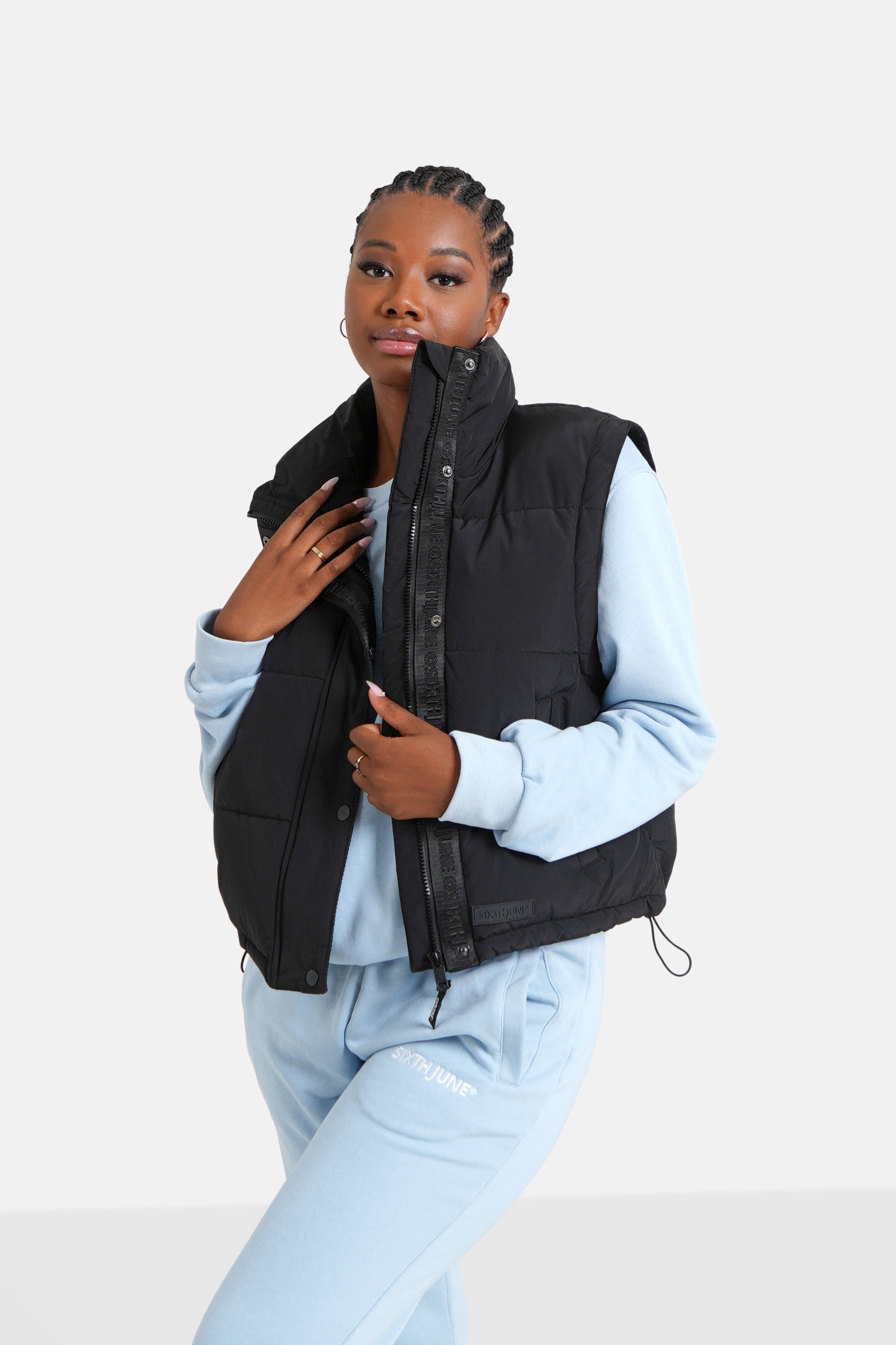 Sixth June - Doudoune courte manches amovibles Noir