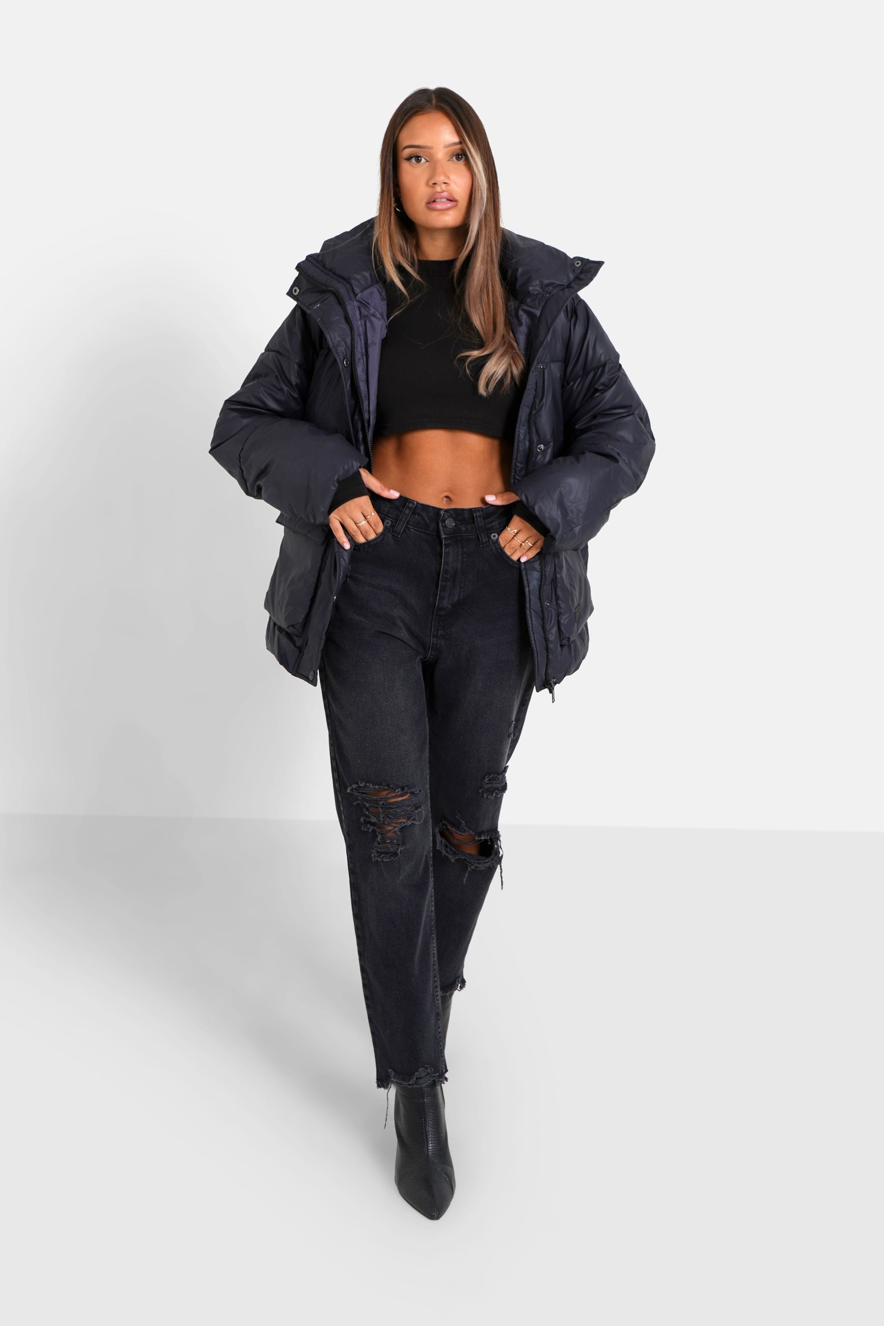 Sixth June - Doudoune oversize matte Noire