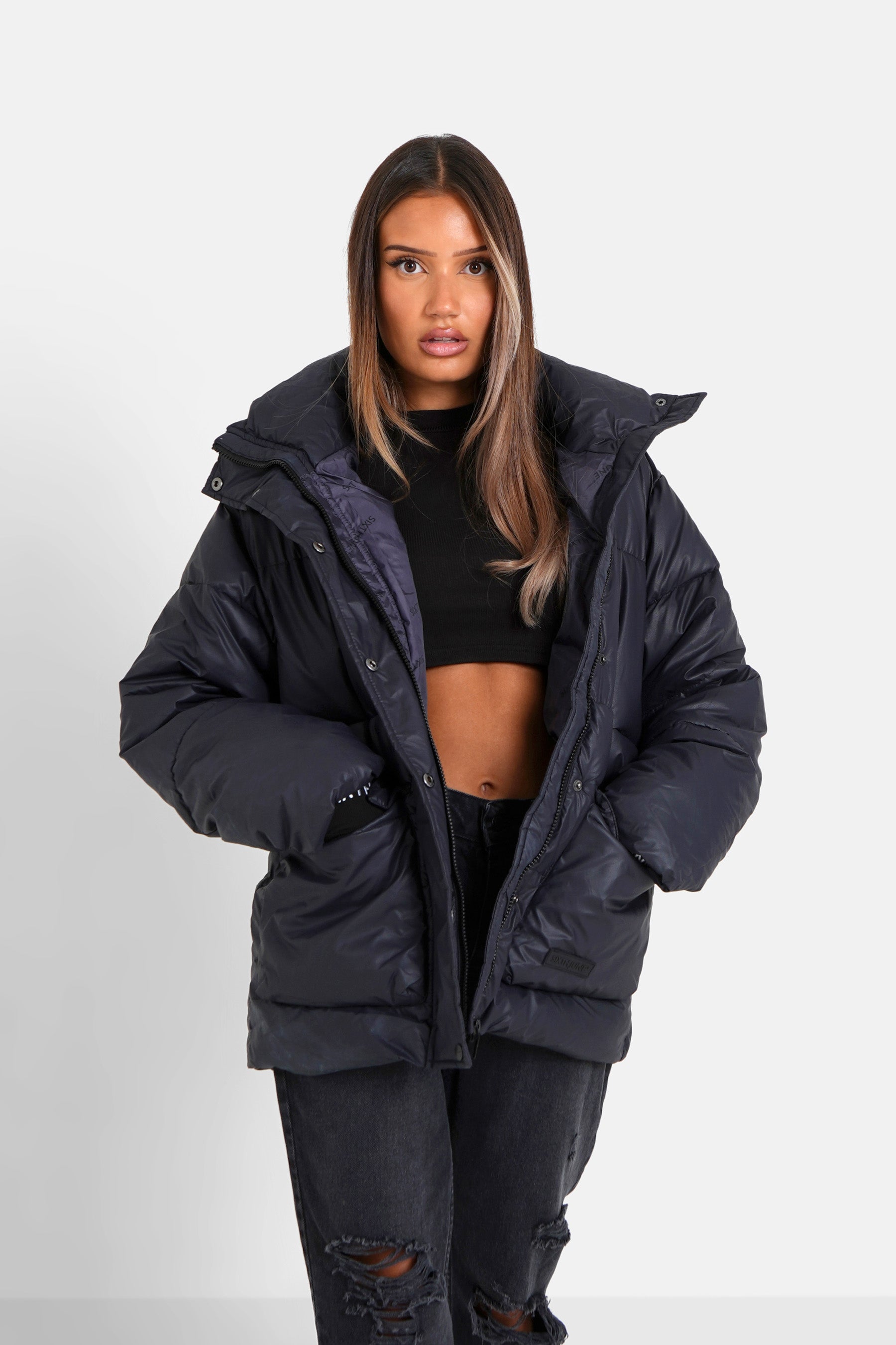 Sixth June - Doudoune oversize matte Noire