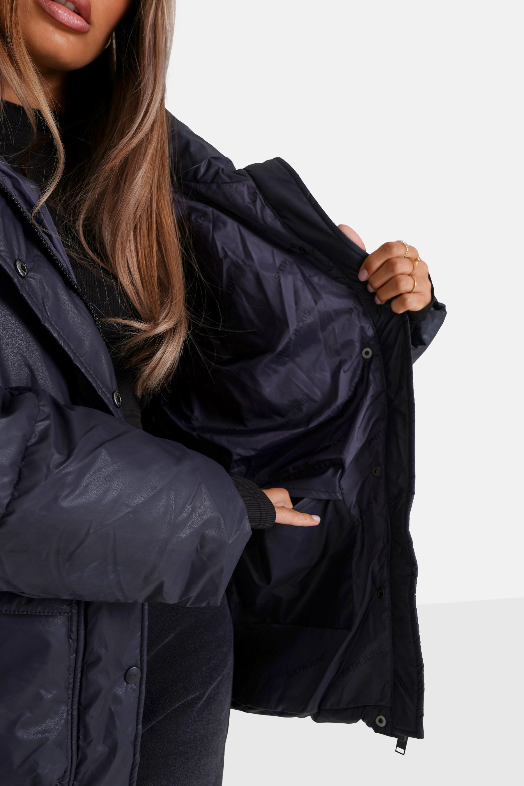 Sixth June - Doudoune oversize matte Noire