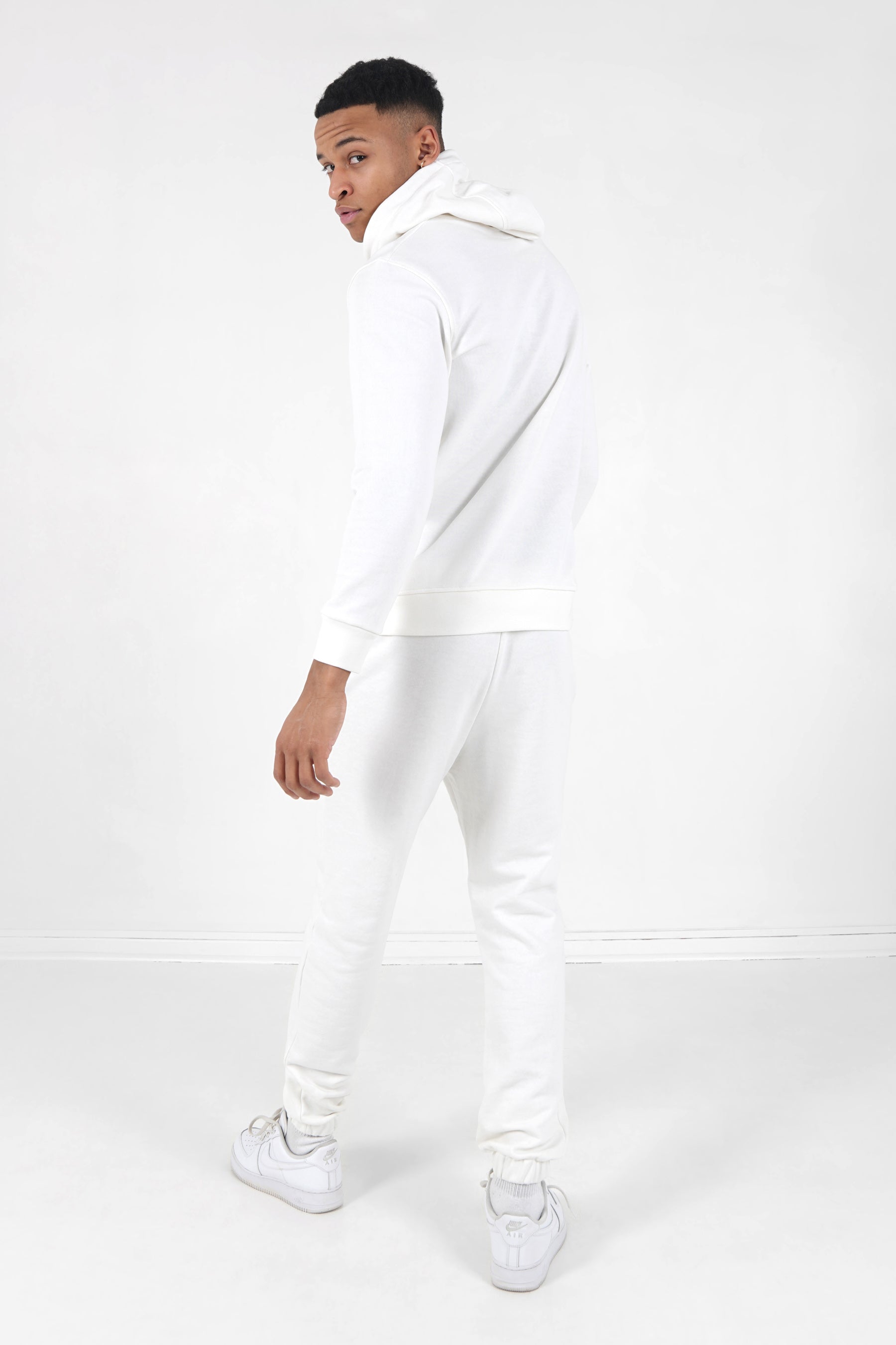 Sixth June - Jogging + sweat capuche logo gommé Blanc