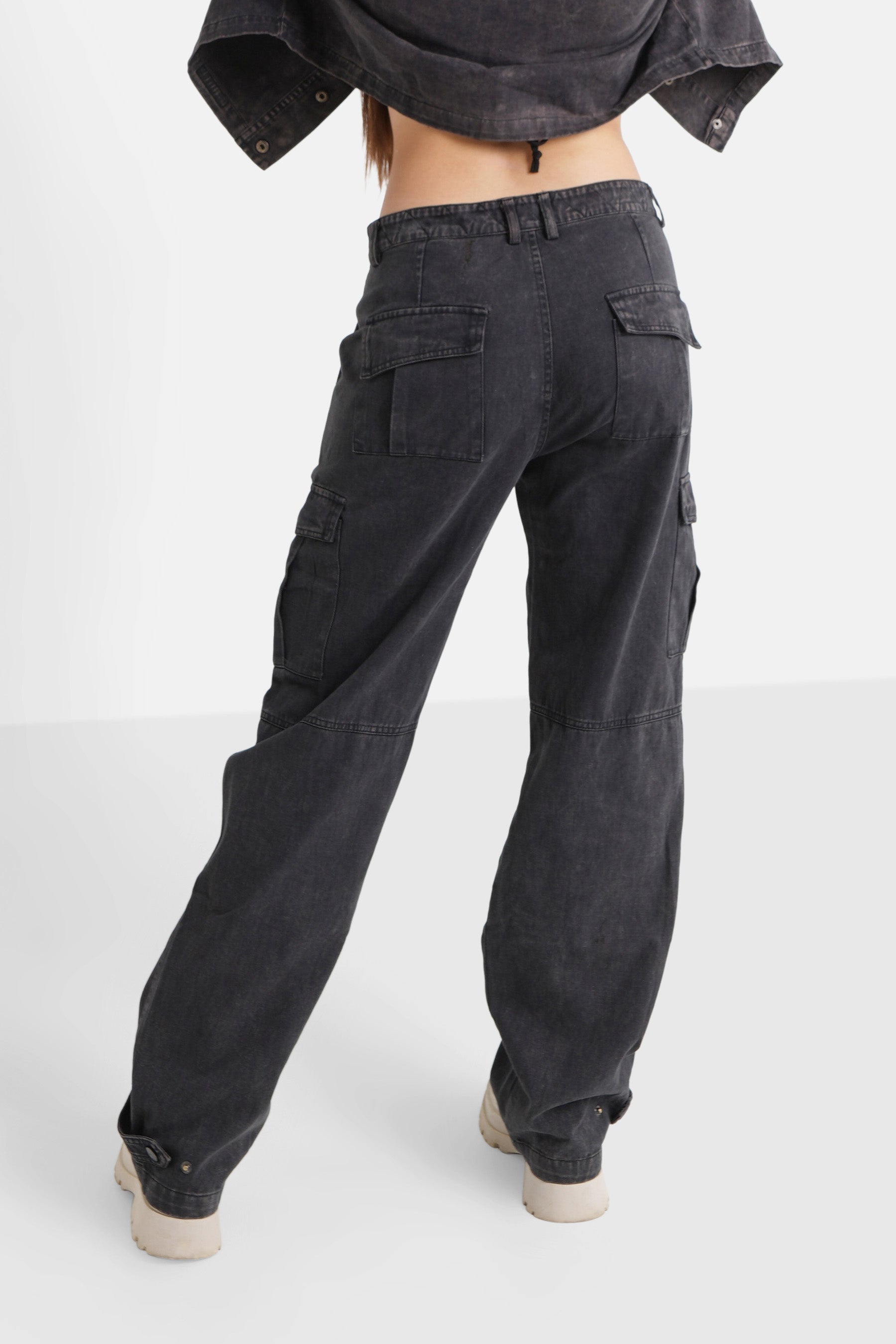 Sixth June - Pantalon utilitaire délavé Noir