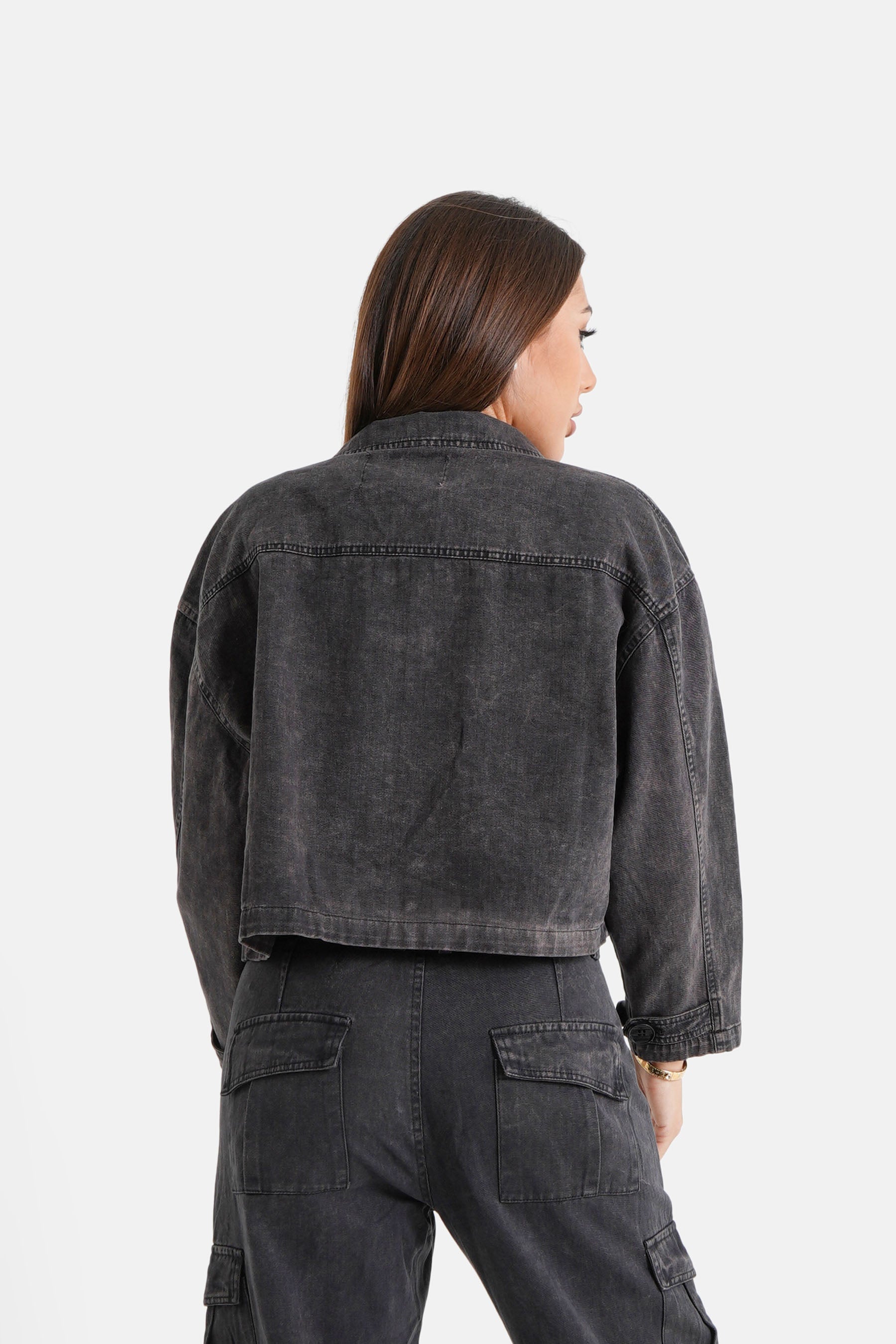 Sixth June - Veste délavée poches Noir