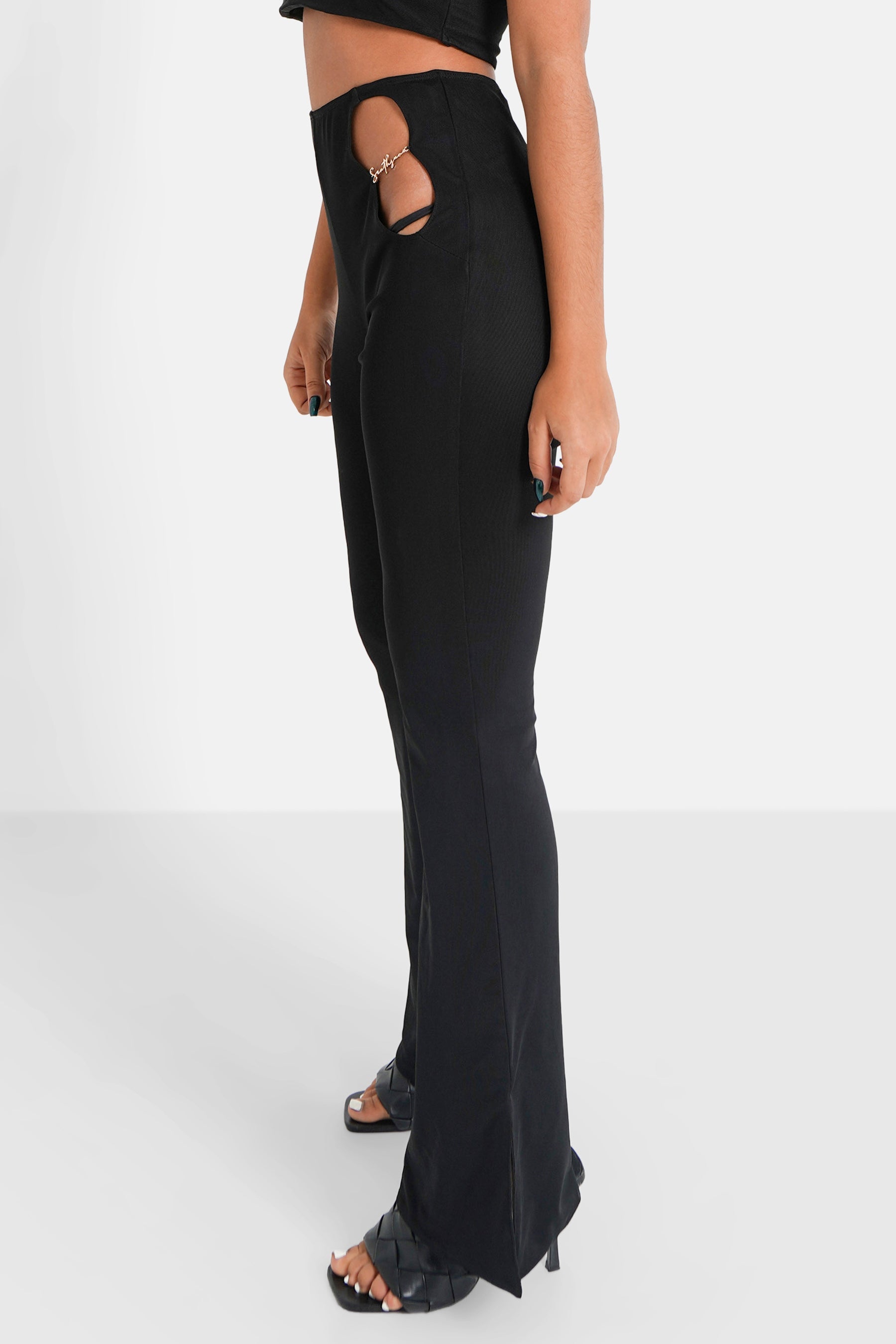 Sixth June - Pantalon flare bijoux Noir