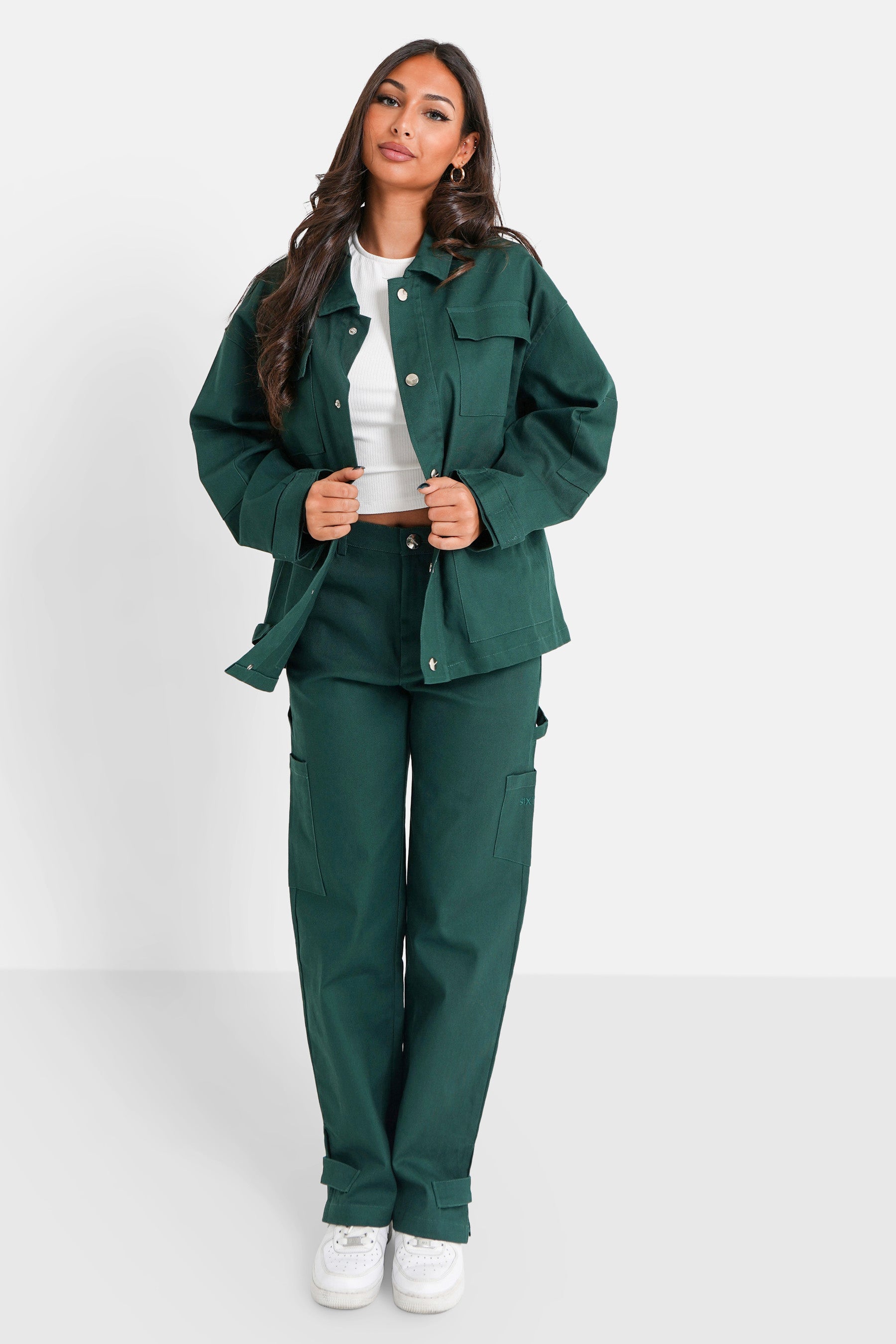 Cargo pockets jacket Dark green