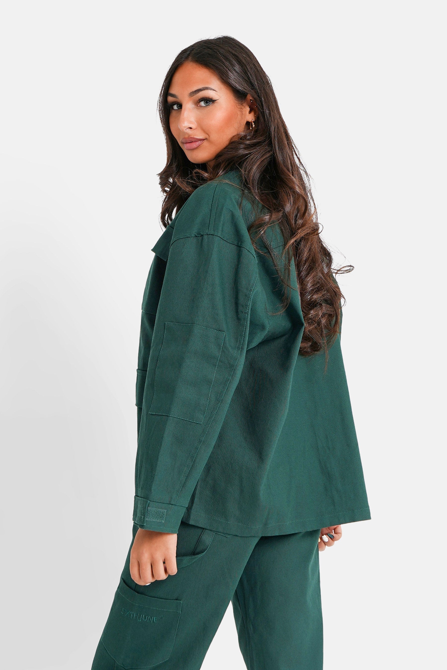 Cargo pockets jacket Dark green