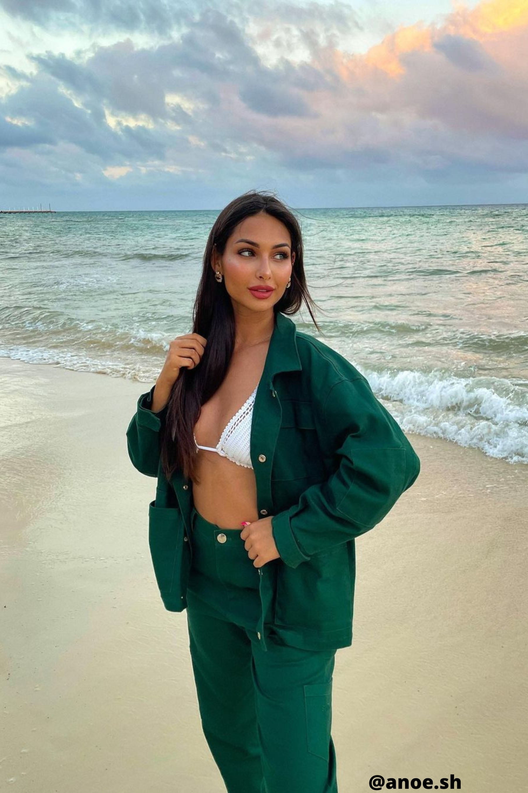 Cargo pockets jacket Dark green