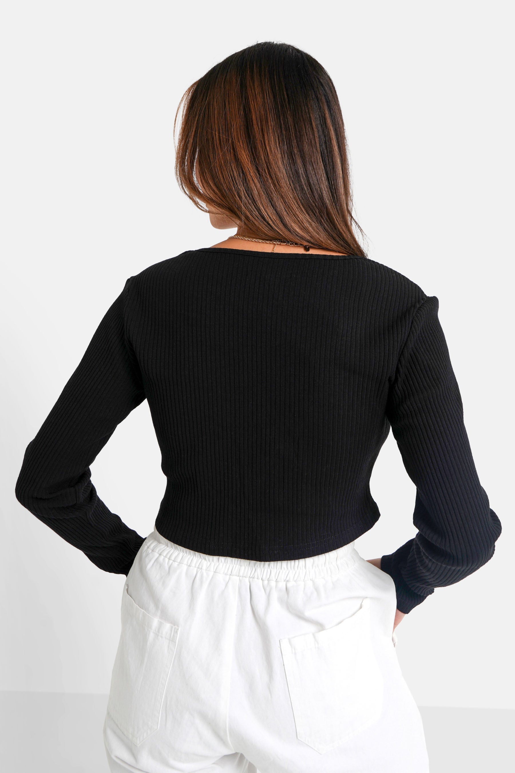 Sixth June - Top court ouverture bijou devant Noir