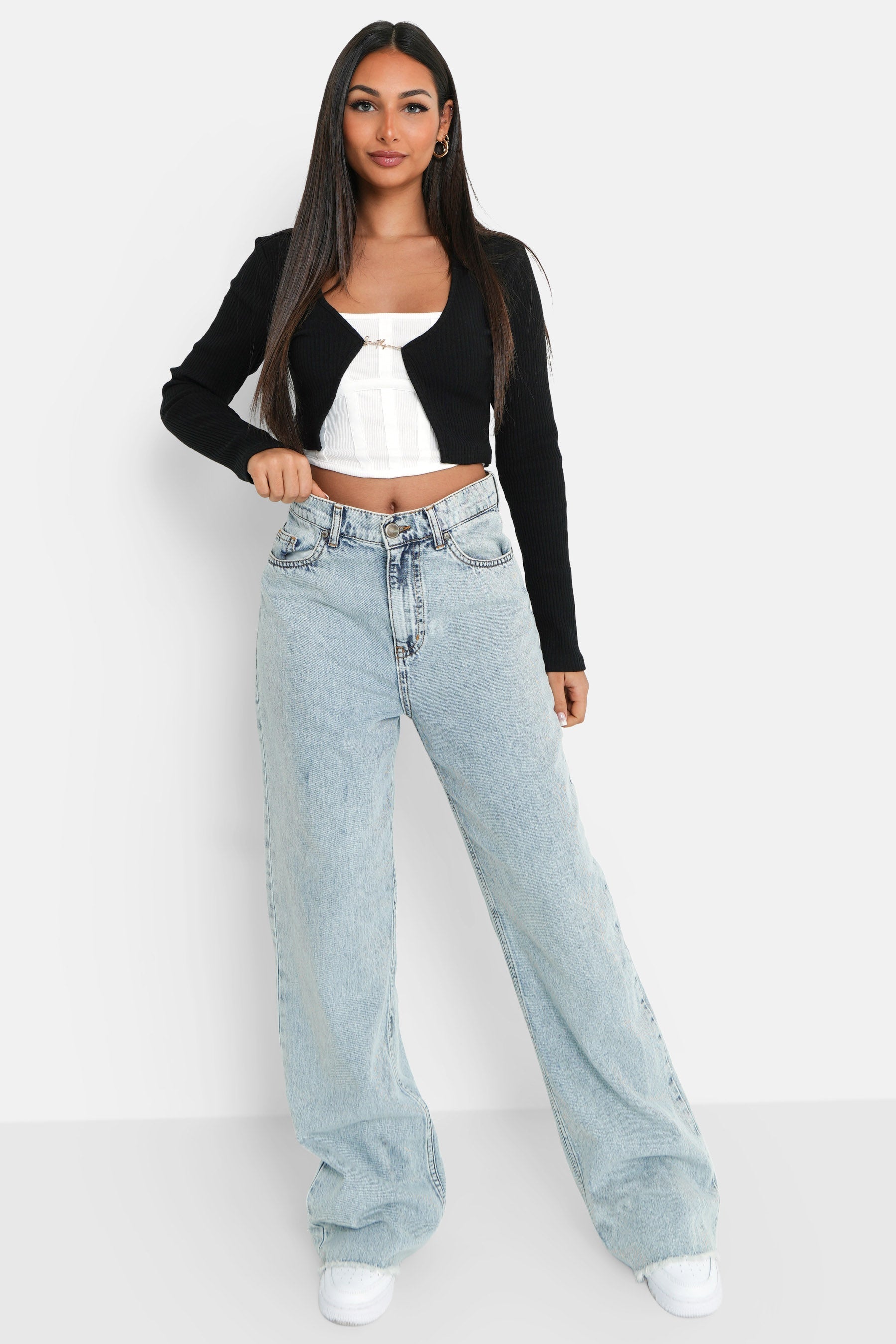 Sixth June - Top court ouverture bijou devant Noir