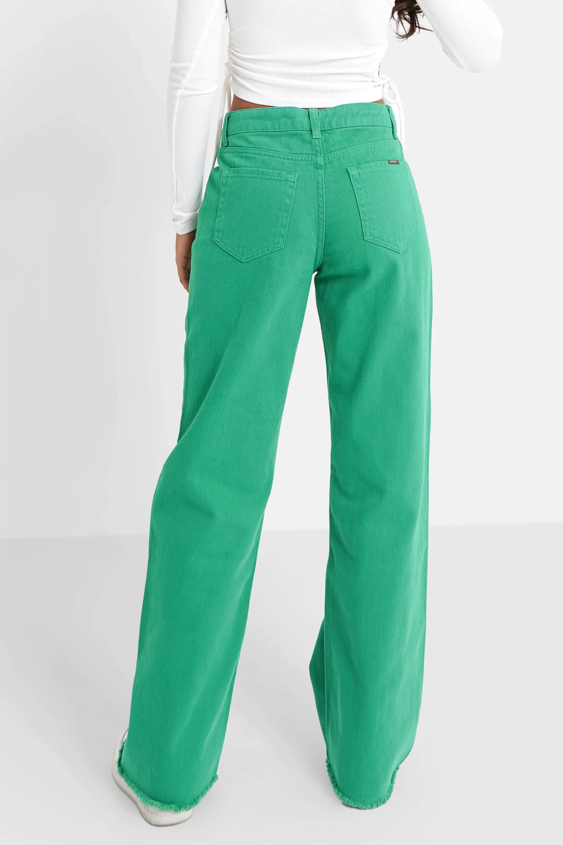 Sixth June - Jean uni large Vert foncé