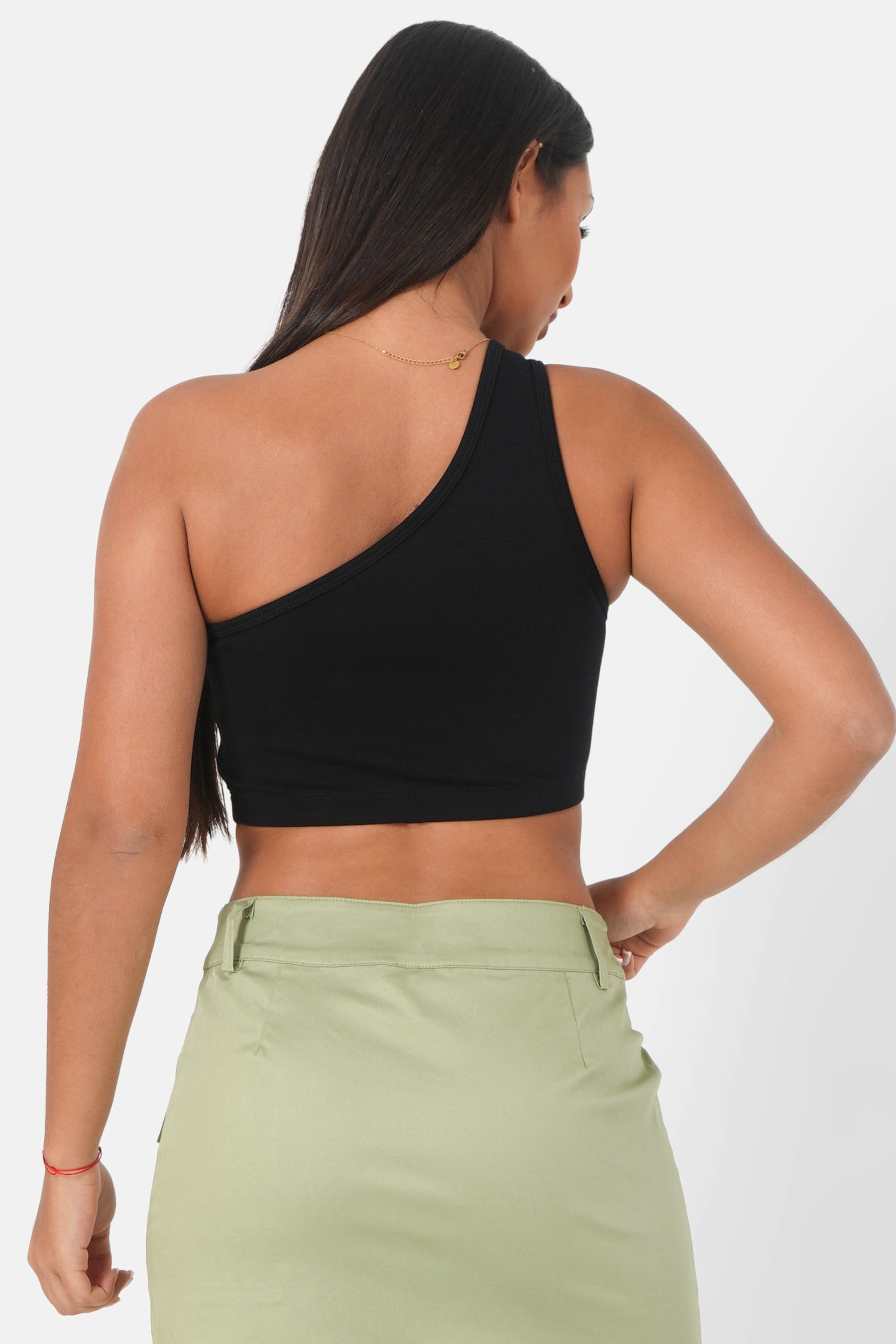 Asymmetrisches Oberteil Schwarz