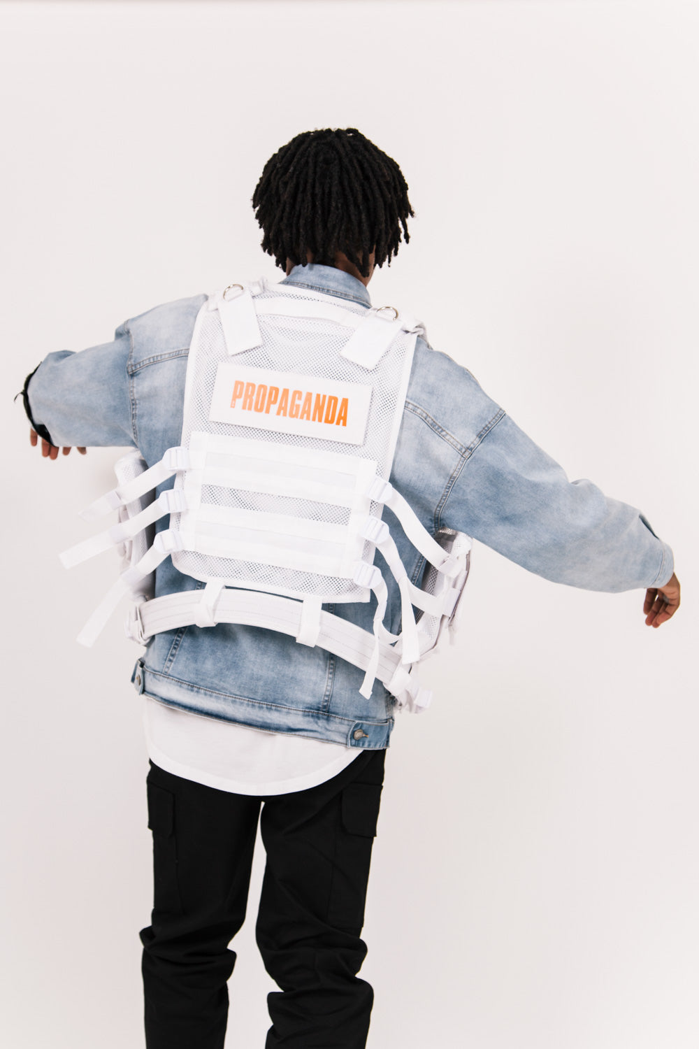 Sixth June - Gilet tactique poches Propaganda blanc