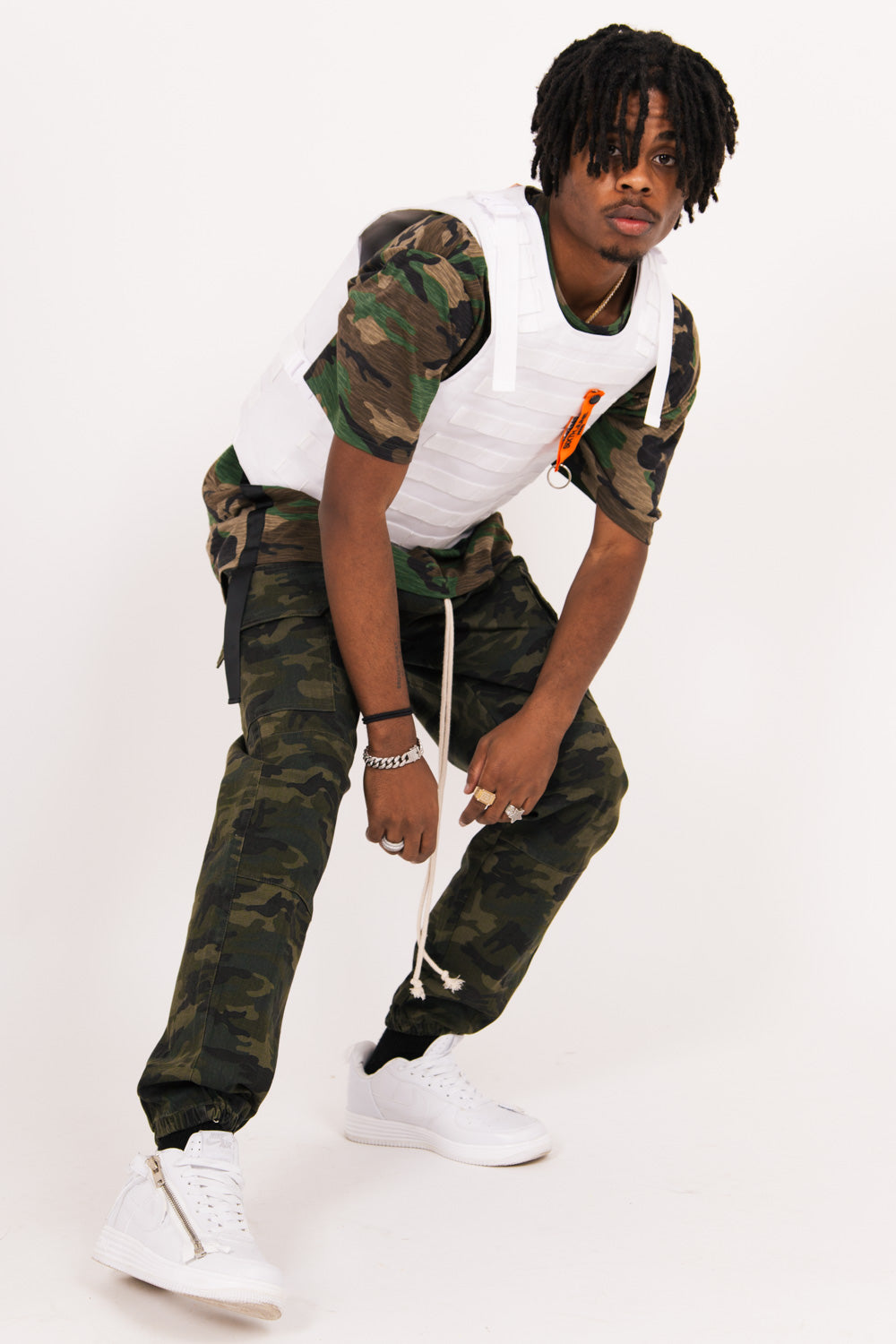 Sixth June - Veste tactique toile clip blanc