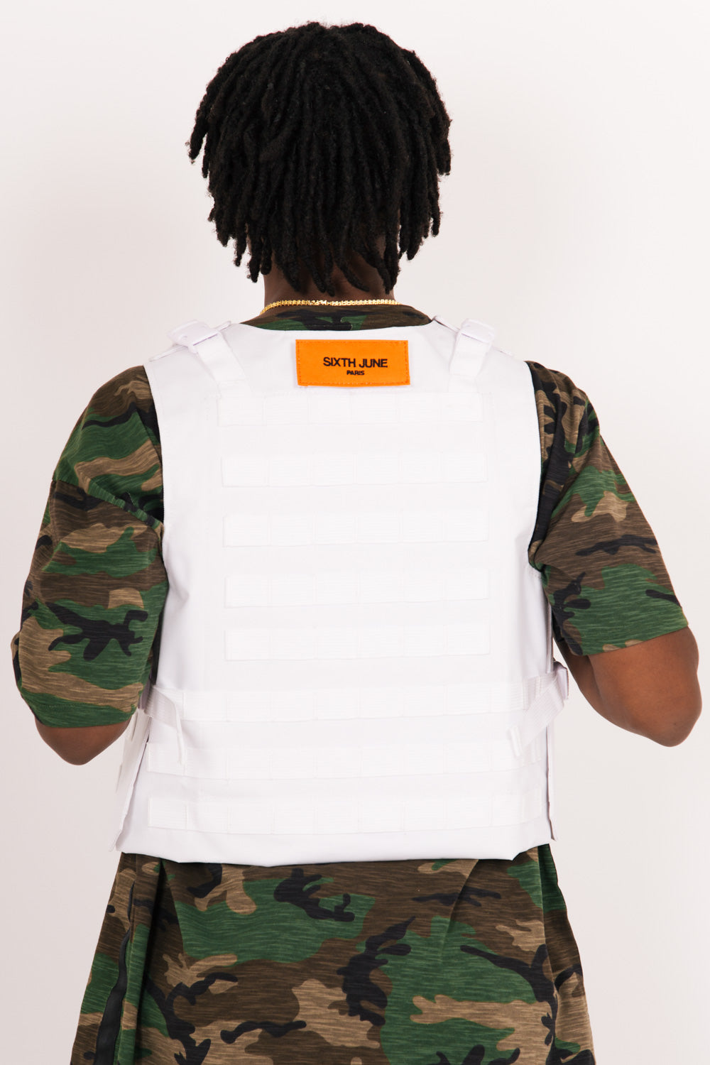 Sixth June - Veste tactique toile clip blanc