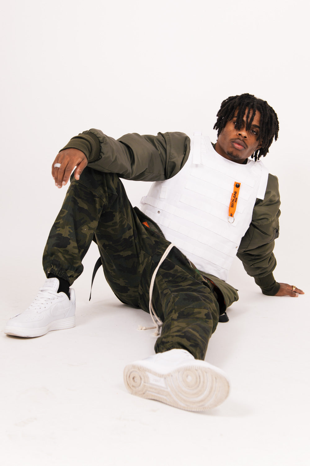 Sixth June - Veste tactique toile clip blanc