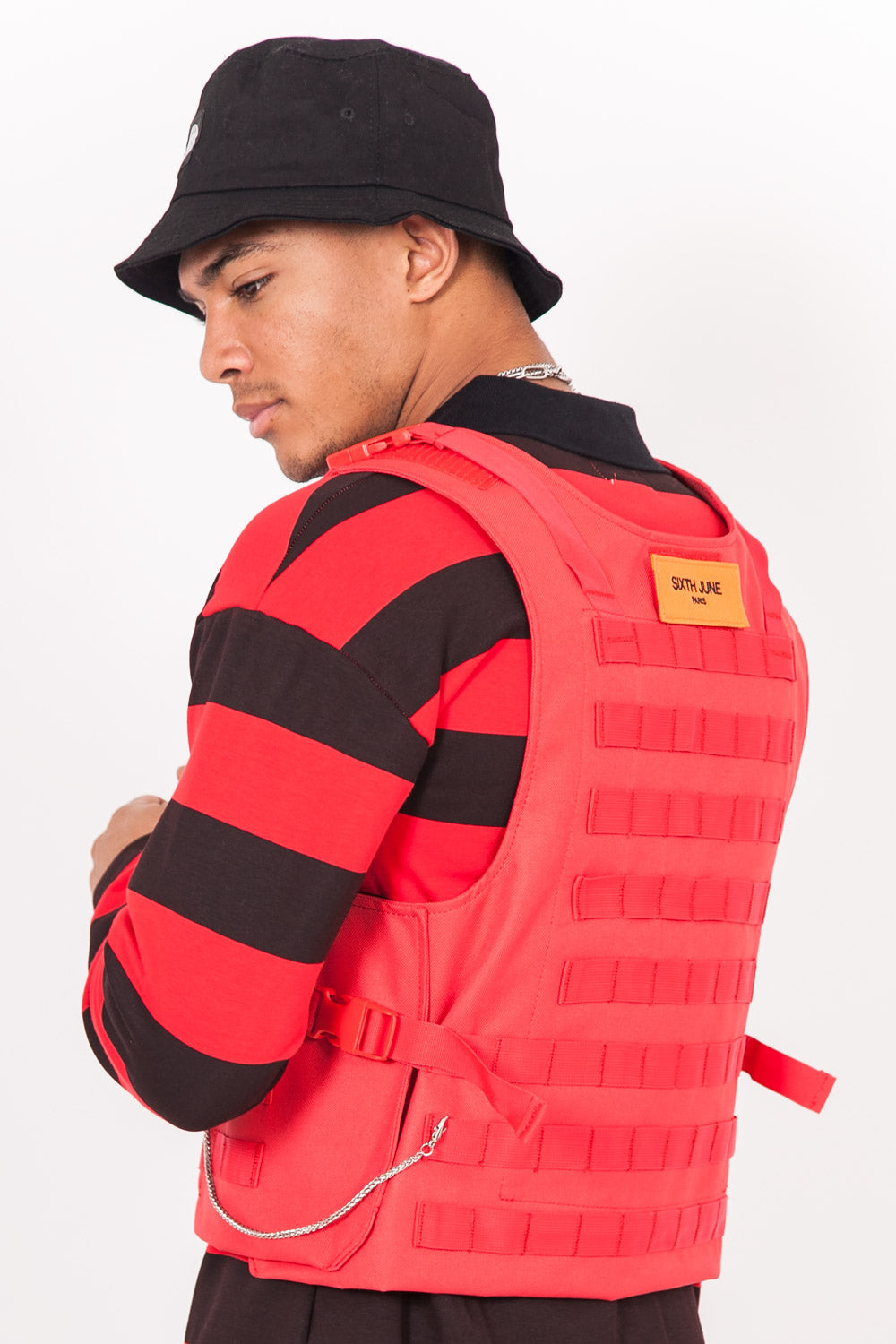 Sixth June - Veste tactique toile clip rouge