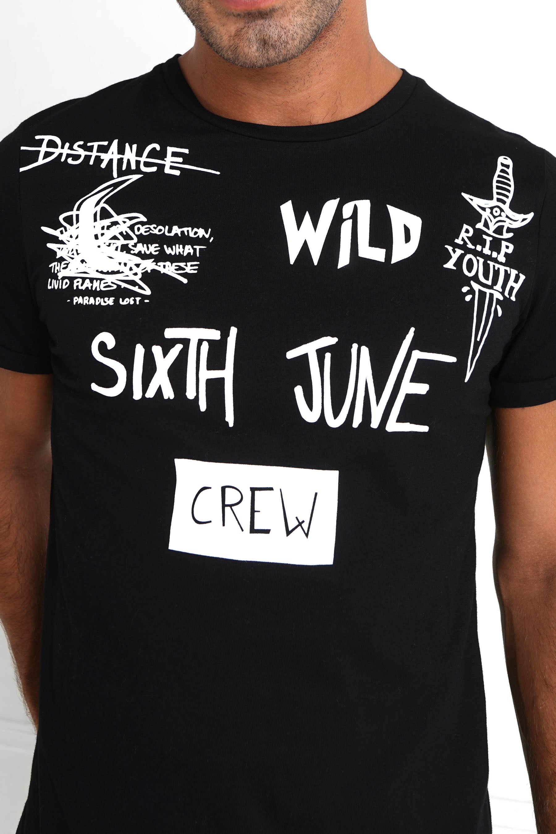 Sixth June - T-shirt crew Noir