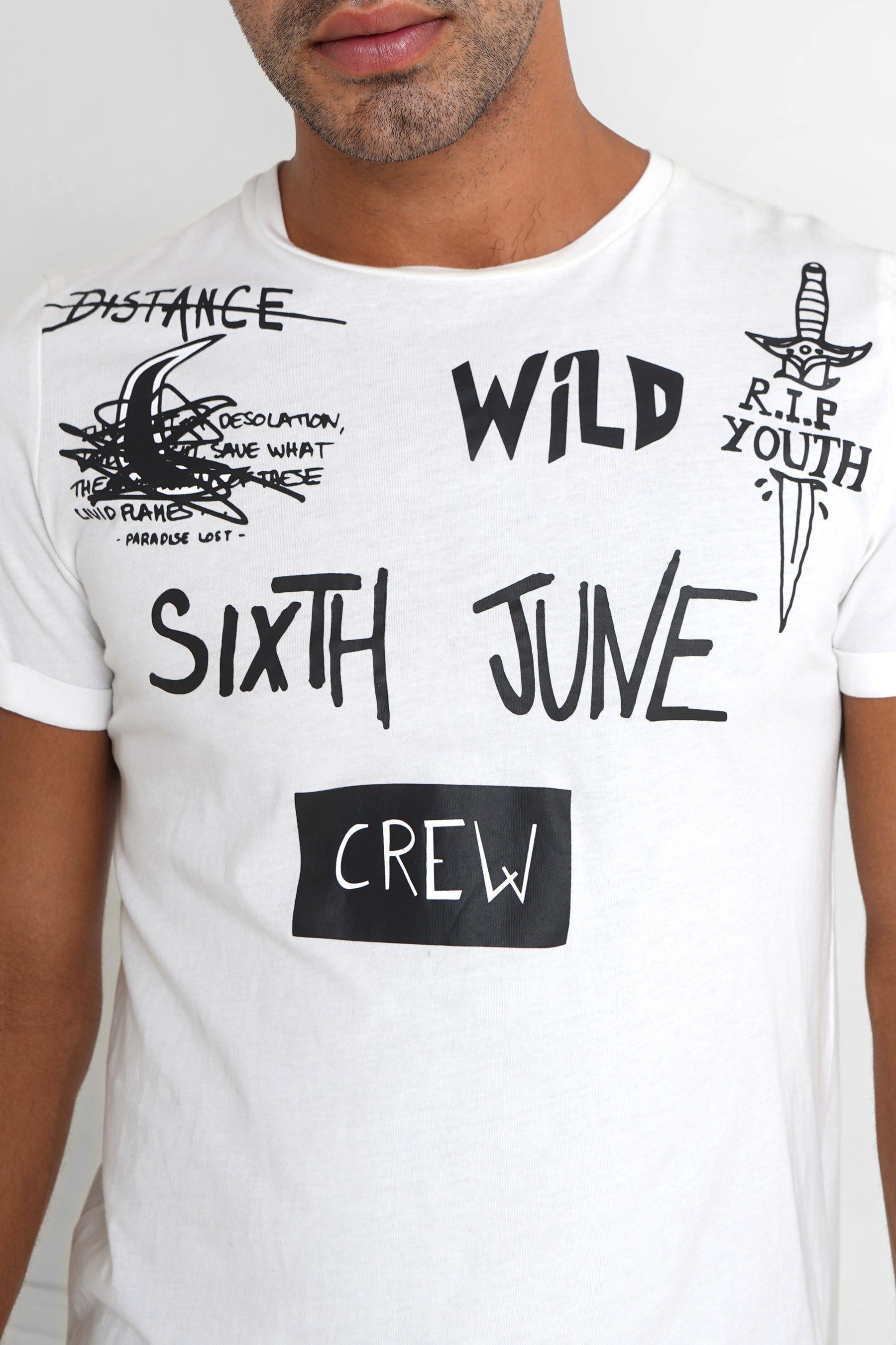 Sixth June - T-shirt crew Blanc