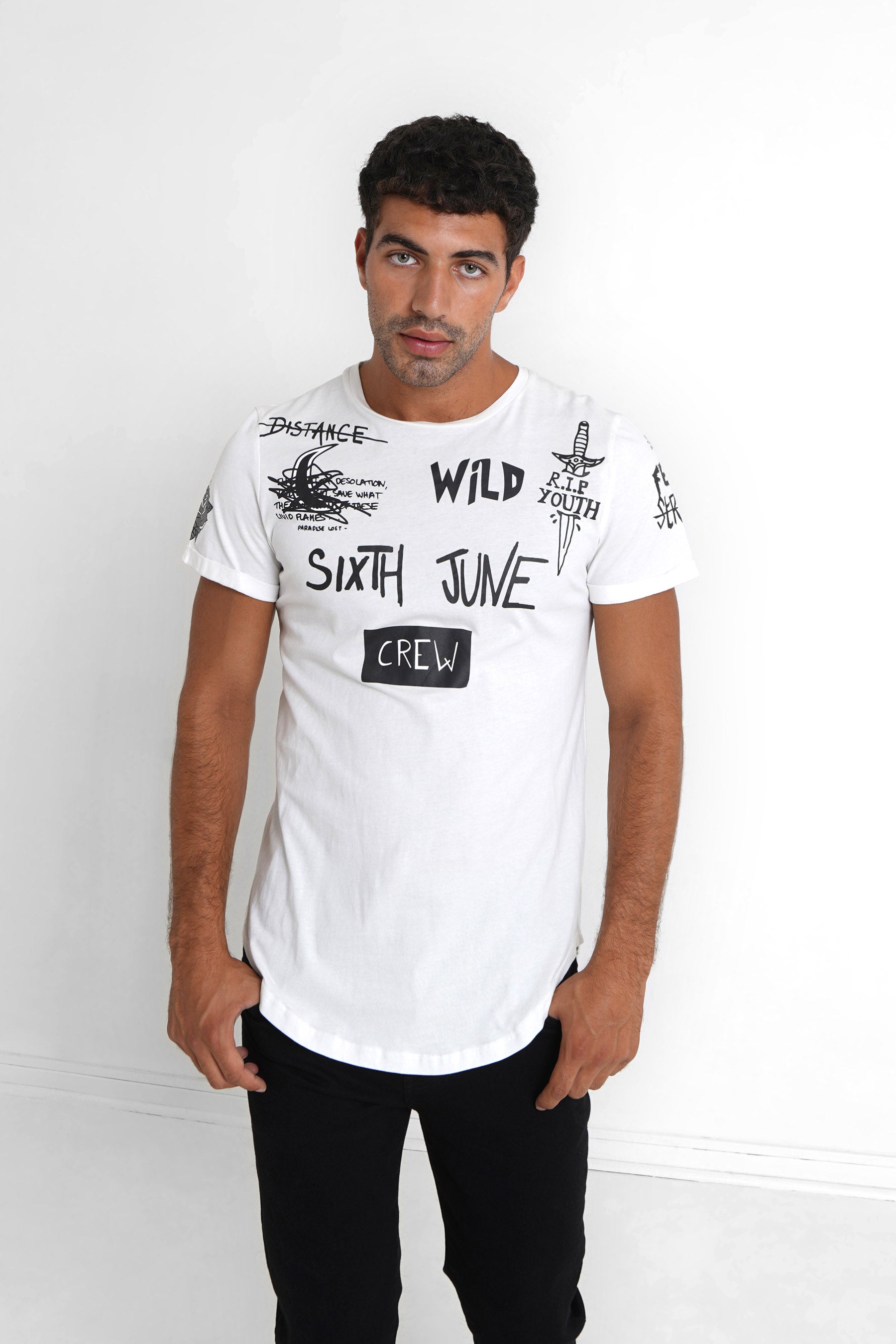 Sixth June - T-shirt crew Blanc