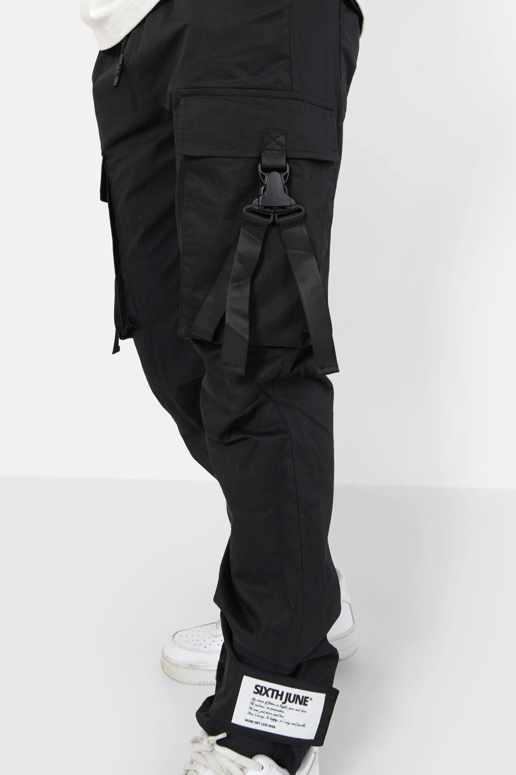 Pantalon cargo sangles Noir